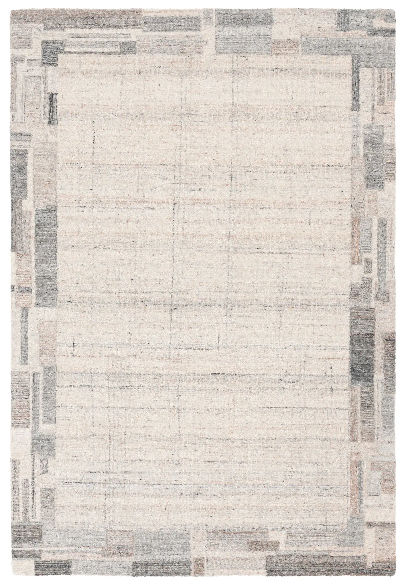 Restoration Vintage Modern Geometric Hand-Tufted Wool Rug