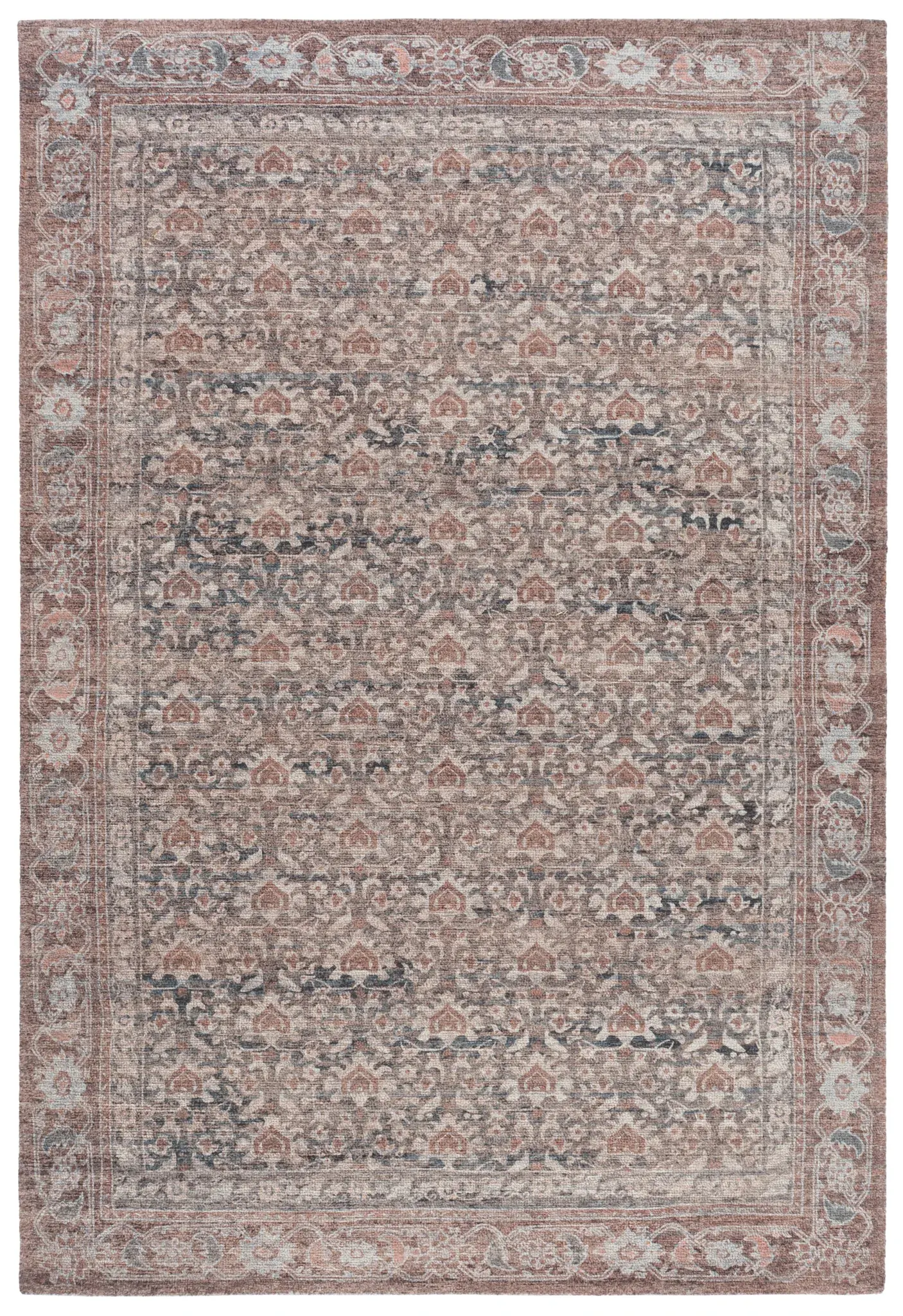 Restoration Vintage Persian Allover Hand-Tufted Rug