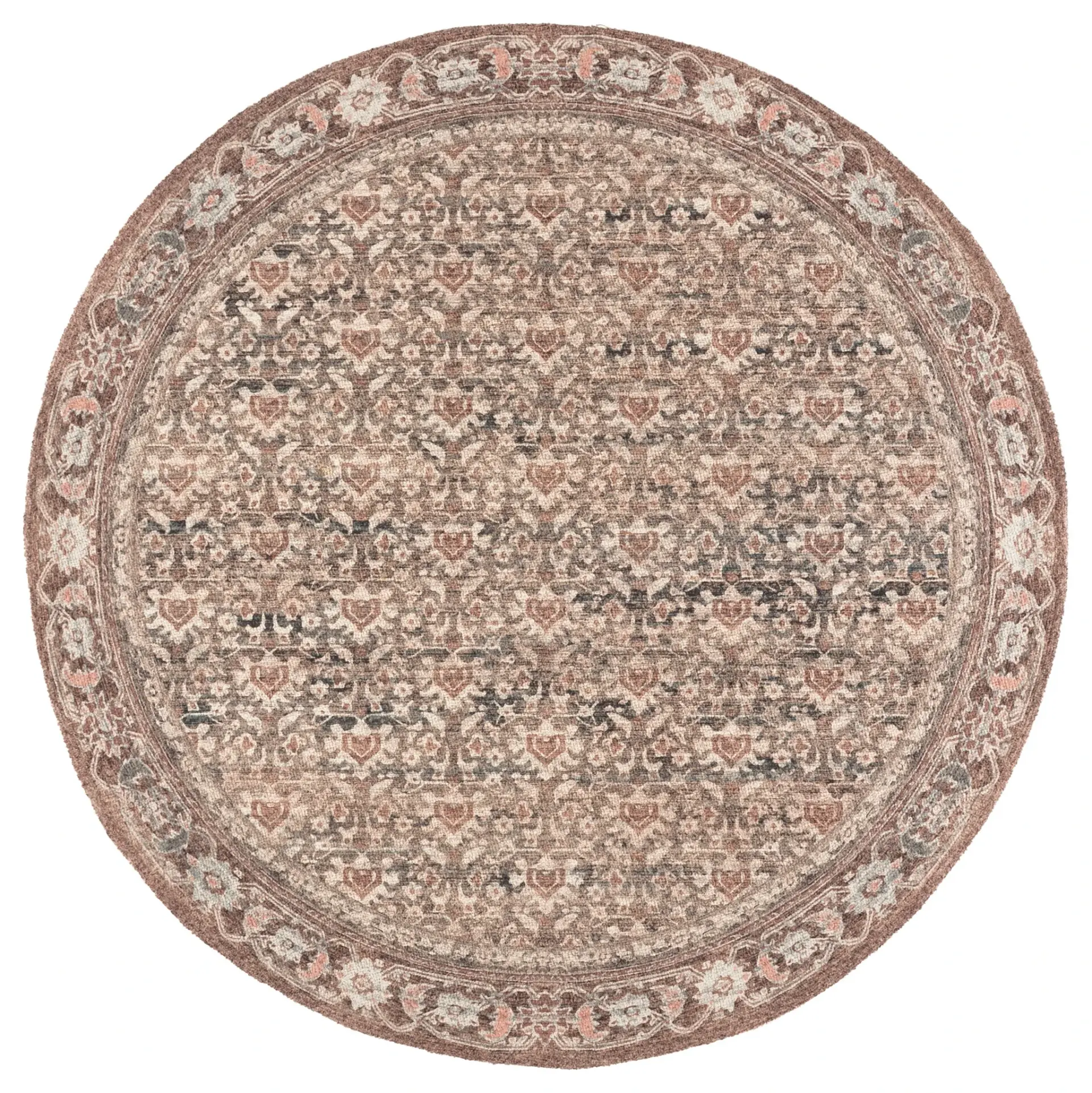 Restoration Vintage Persian Allover Hand-Tufted Rug