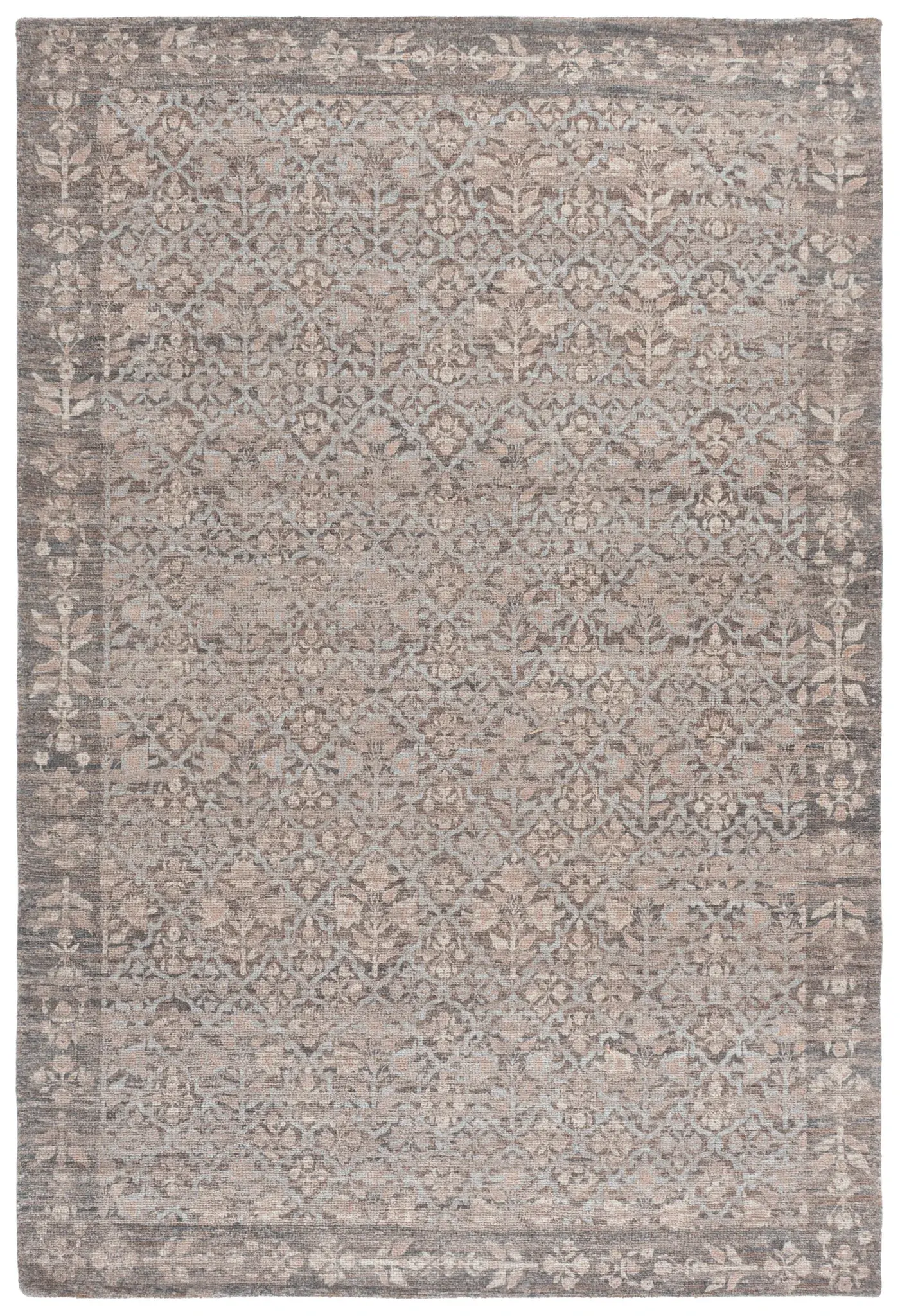 Restoration Vintage Persian Allover Hand-Tufted Rug