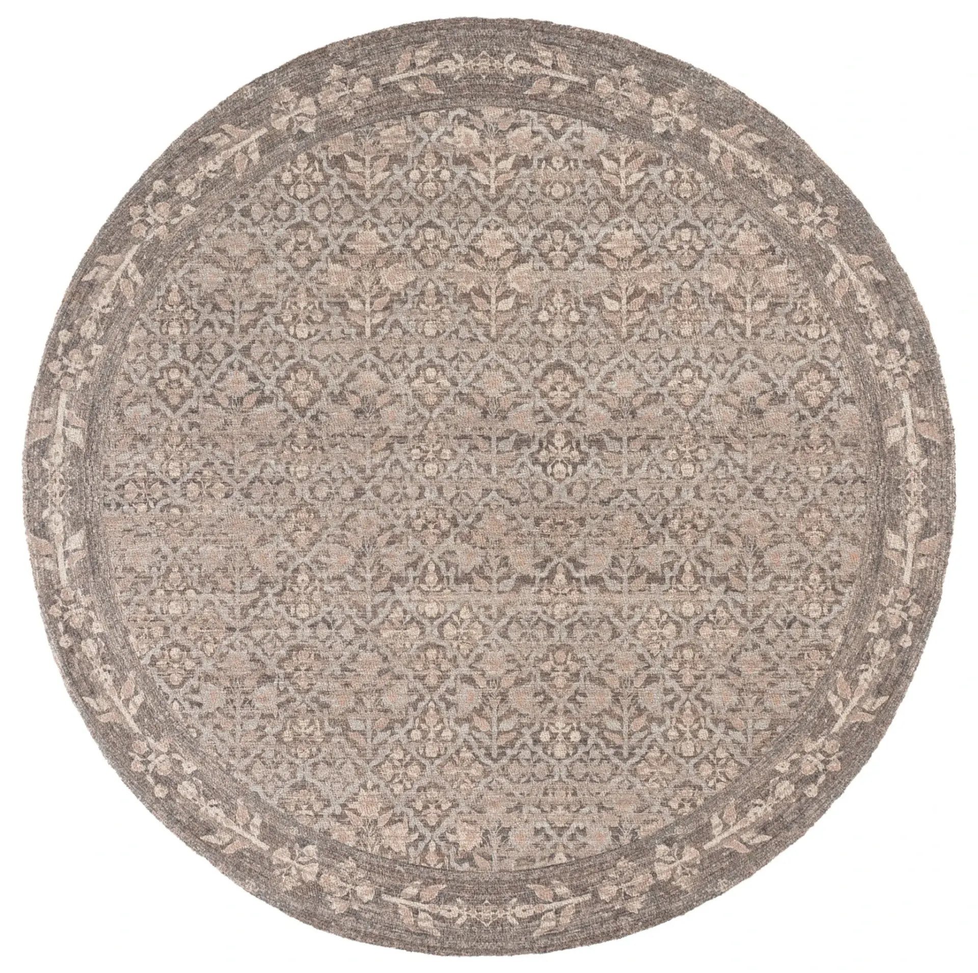 Restoration Vintage Persian Allover Hand-Tufted Rug
