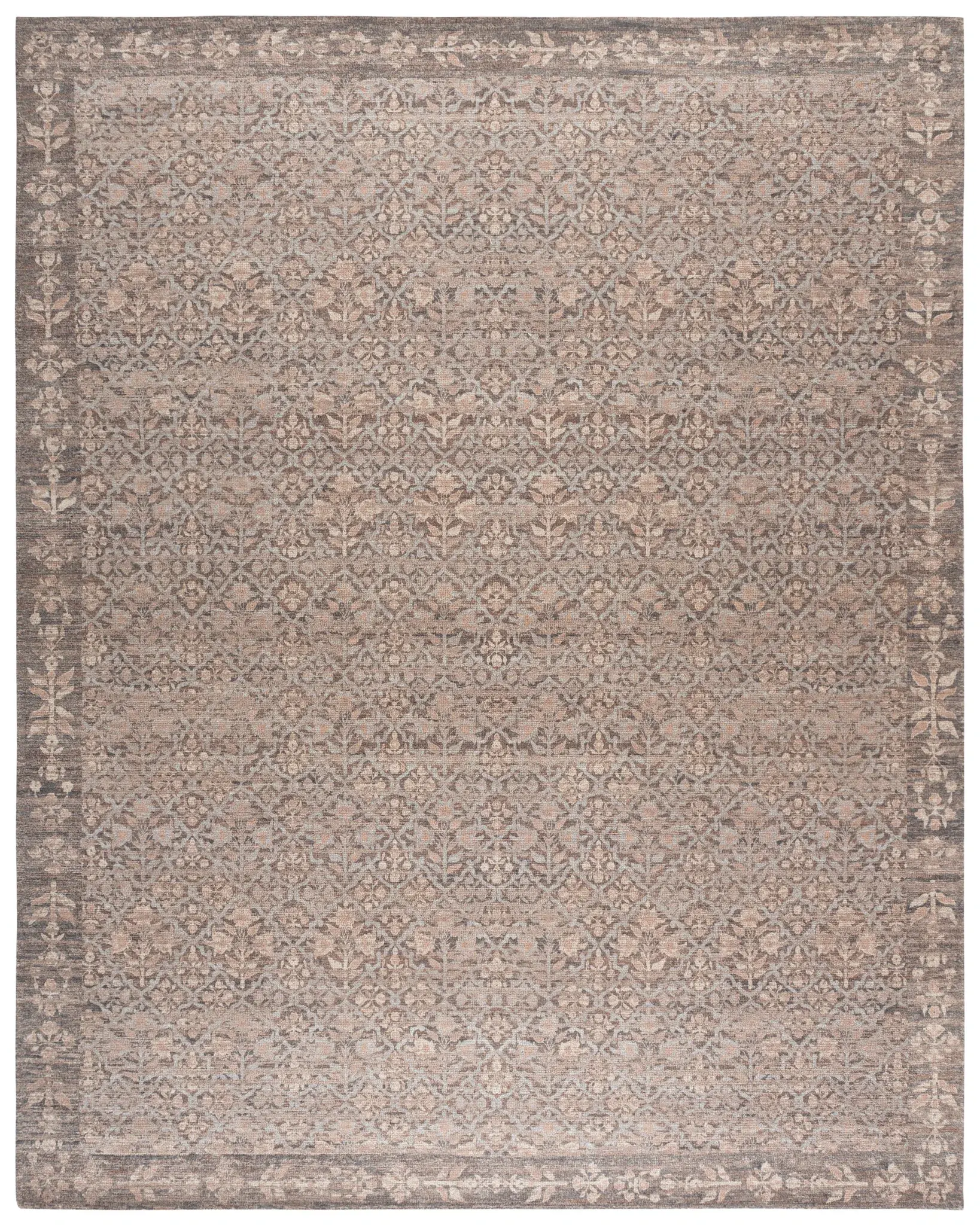 Restoration Vintage Persian Allover Hand-Tufted Rug