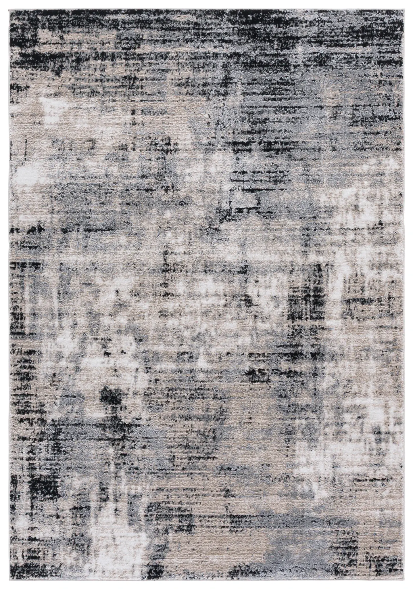 Sable Distressed Abstract Rug