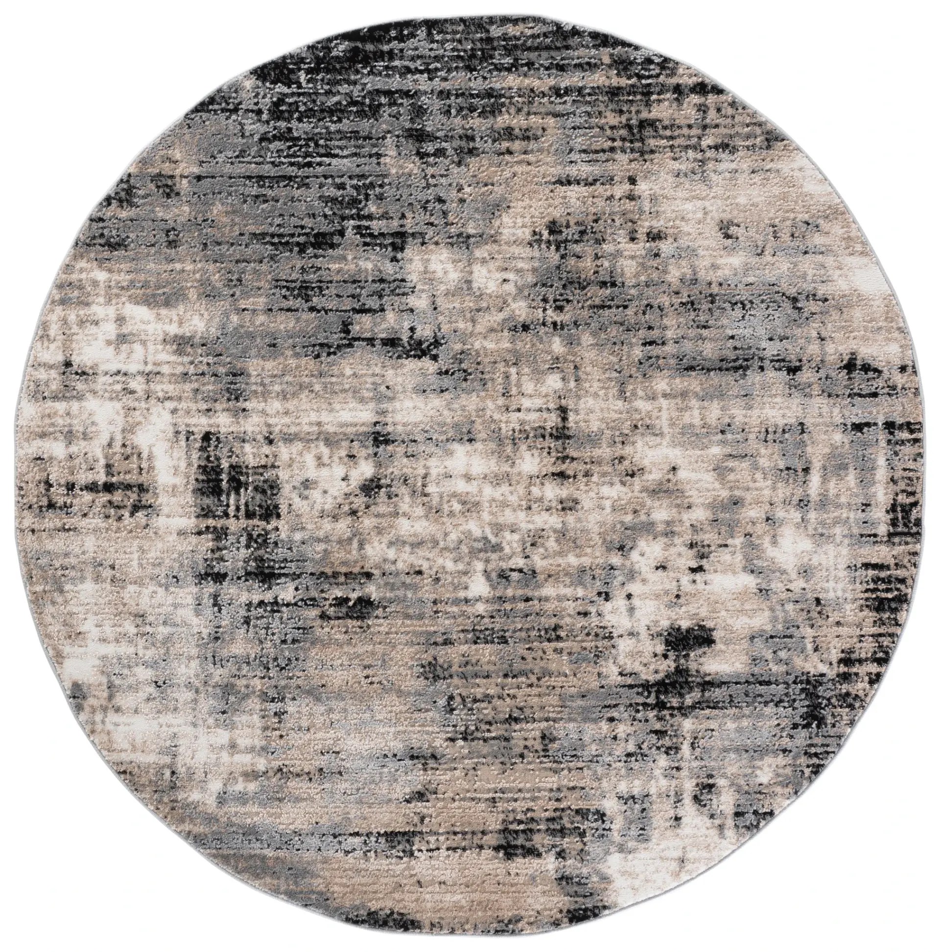 Sable Distressed Abstract Rug