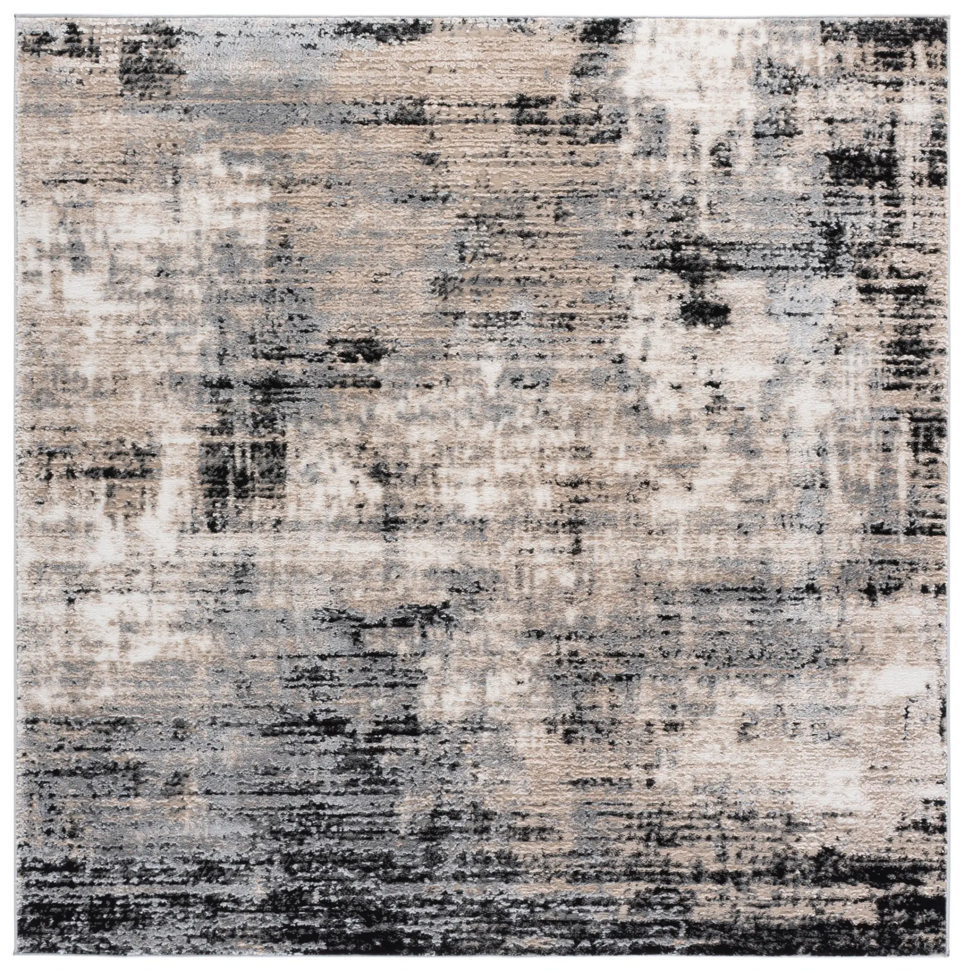 Sable Distressed Abstract Rug
