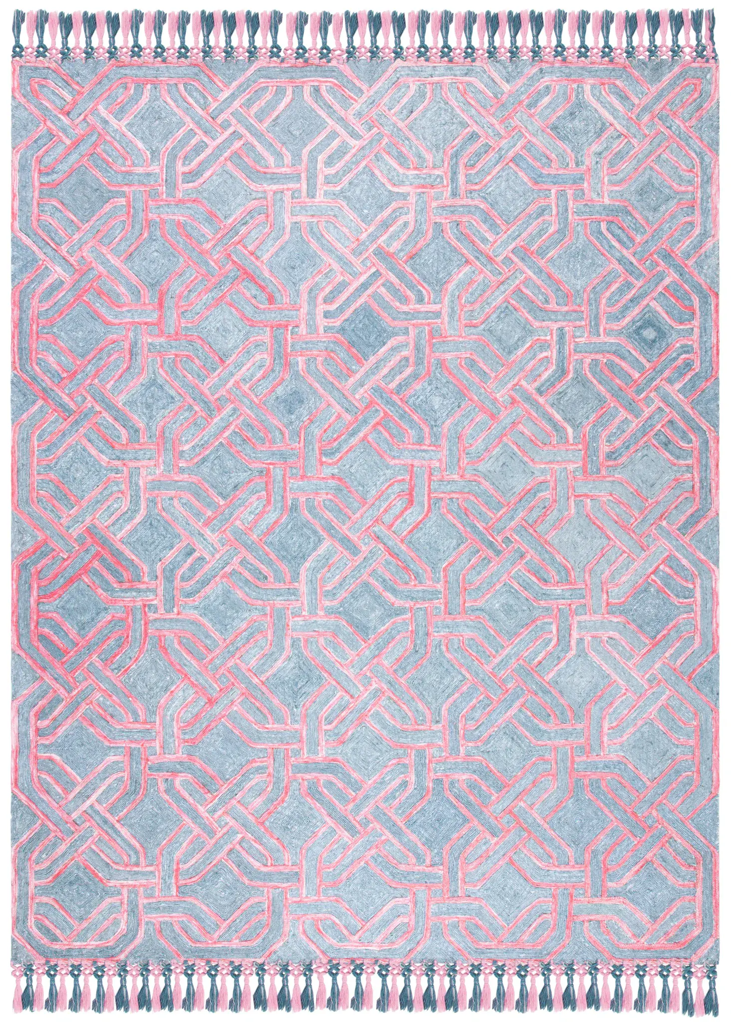 Sahara Interlocking Trellis Hand-Tufted Rug