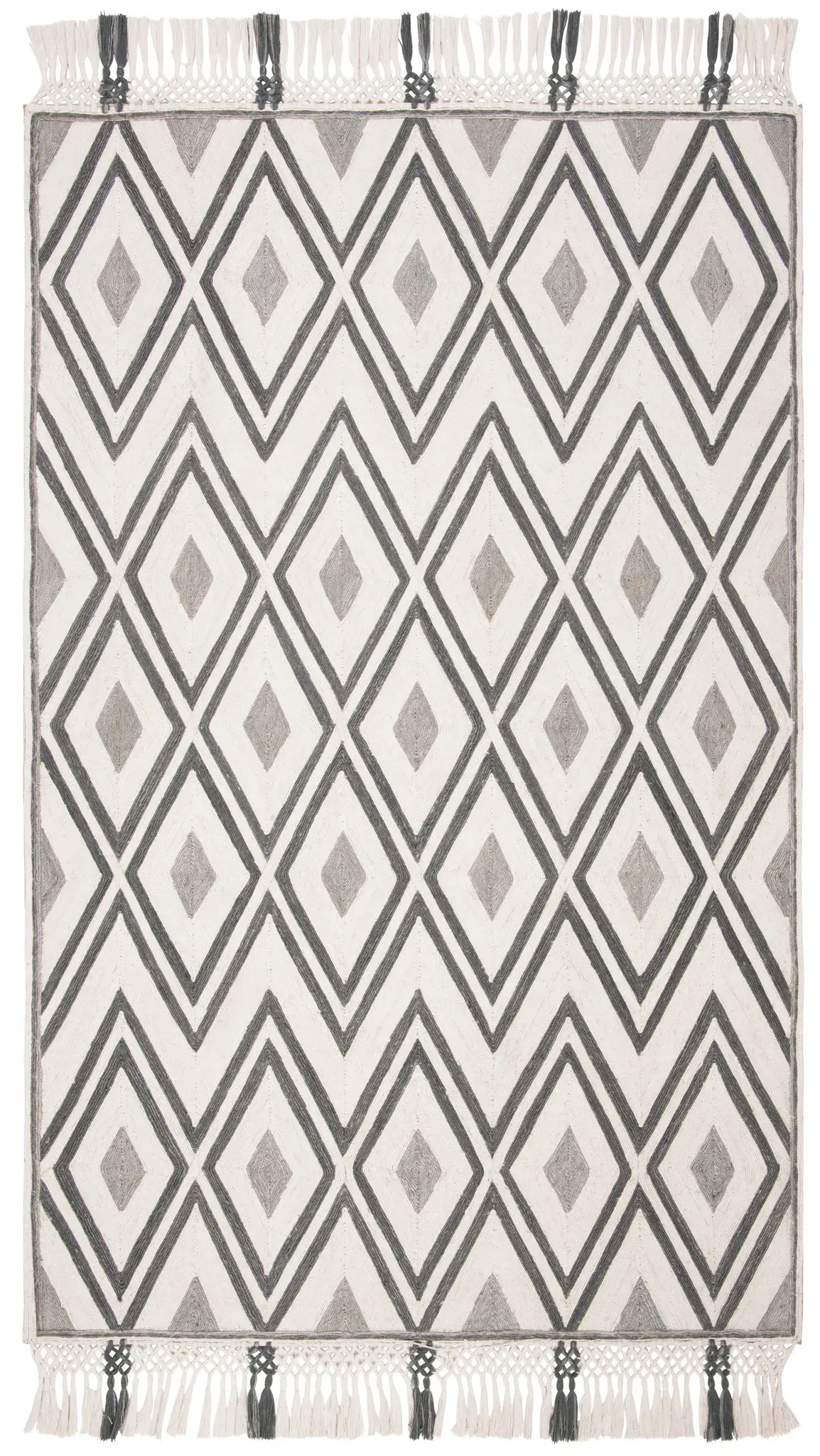 Sahara Diamond Hand-Tufted Jute Rug