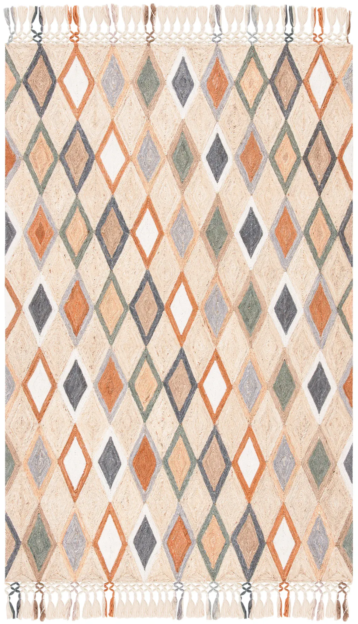Sahara Harlequin Diamond Hand-Tufted Jute Rug