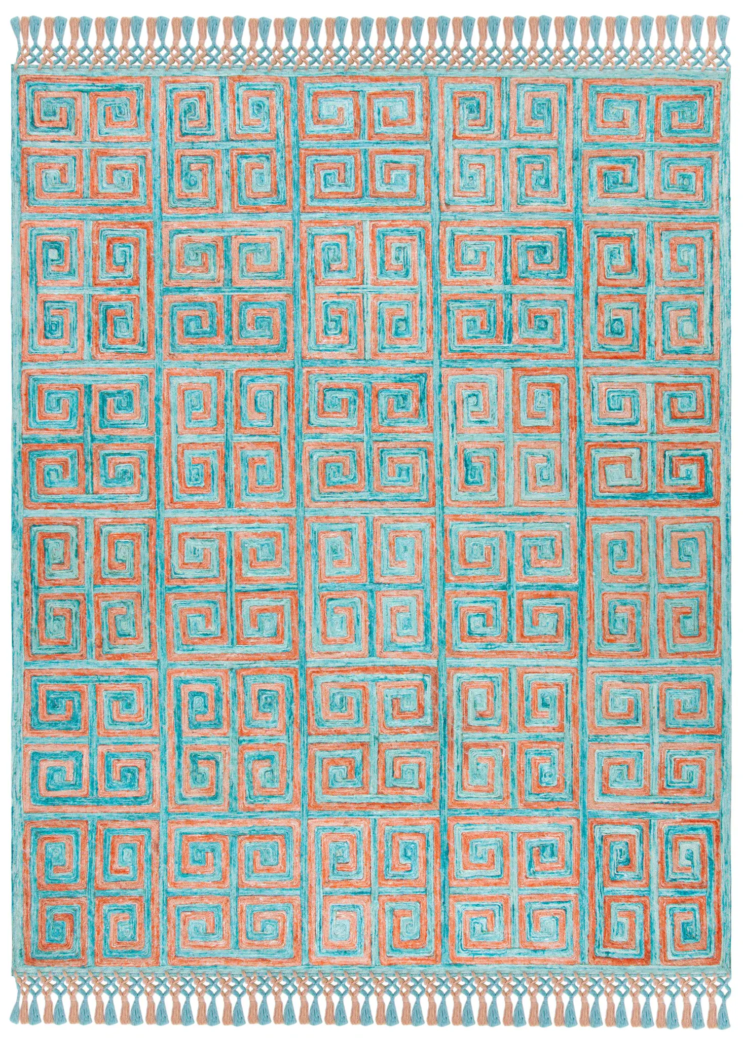 Sahara Greek Key Hand-Tufted Rug