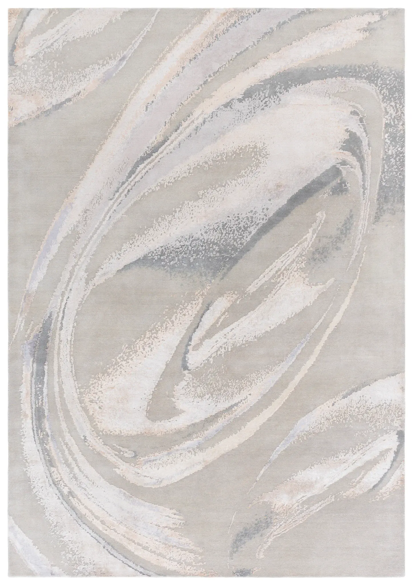 Saint Tropez Marbled Swirls Hand-Knotted Rug