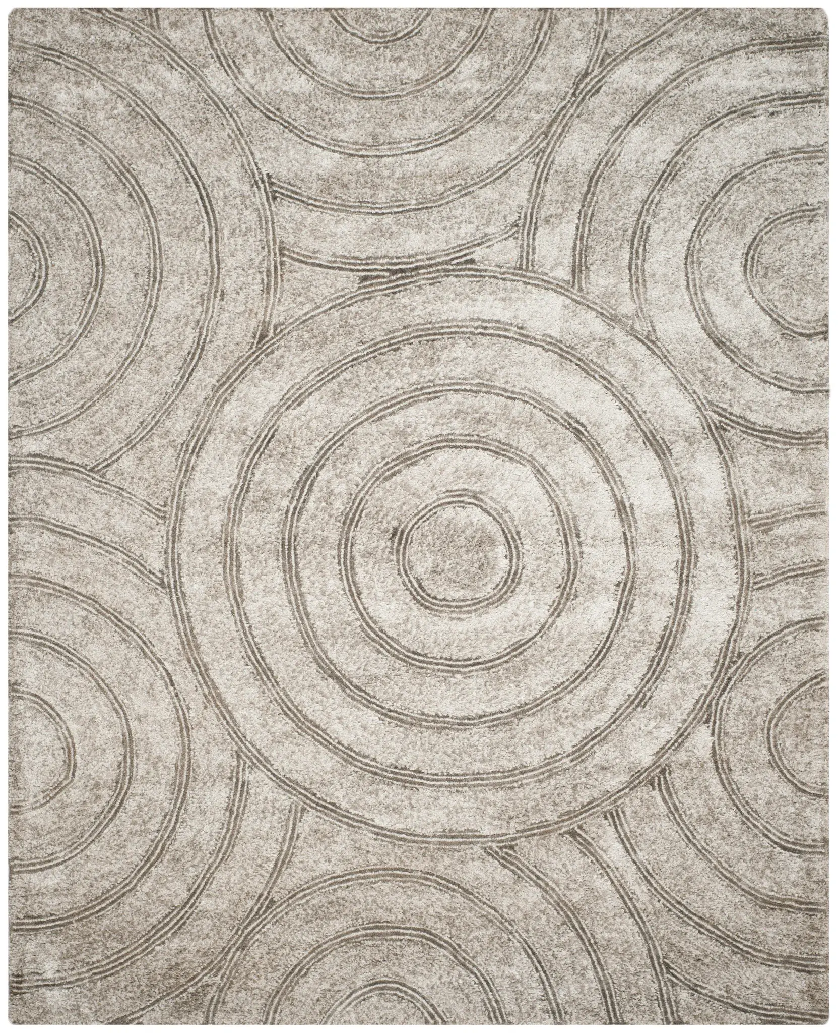 South Beach Concentric Rings Hand-Tufted Shag Rug