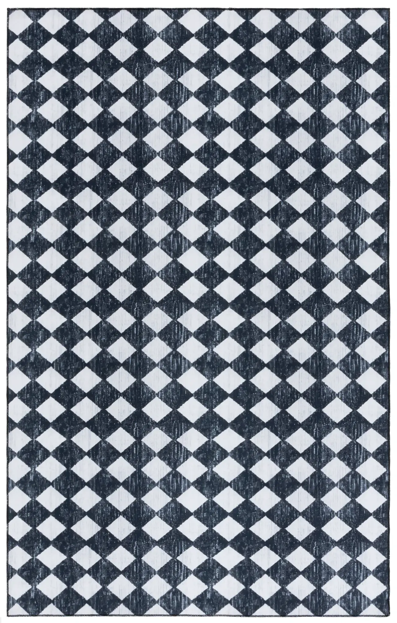 Santa Clara Diamond Check Washable Rug