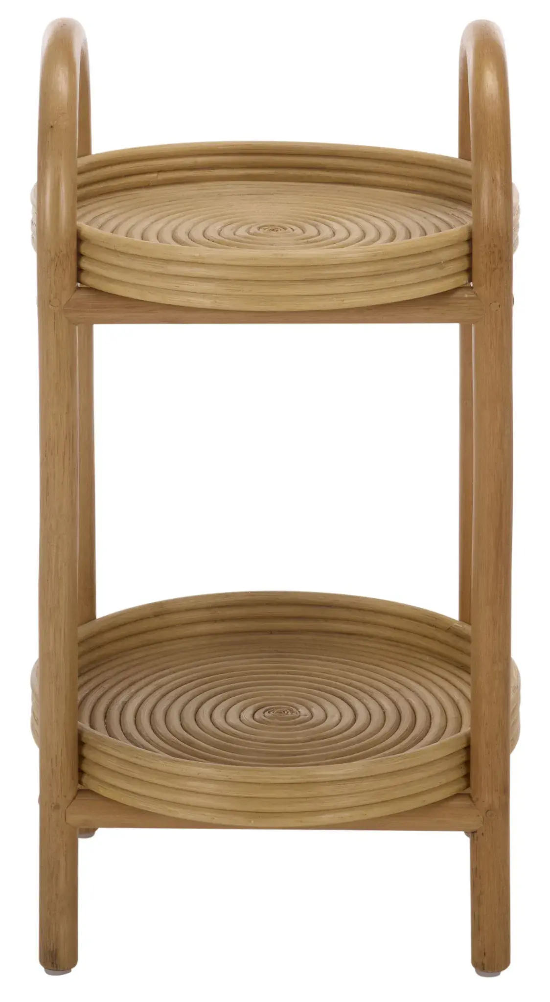 Lynda 2 Tiered Rattan Accent Table