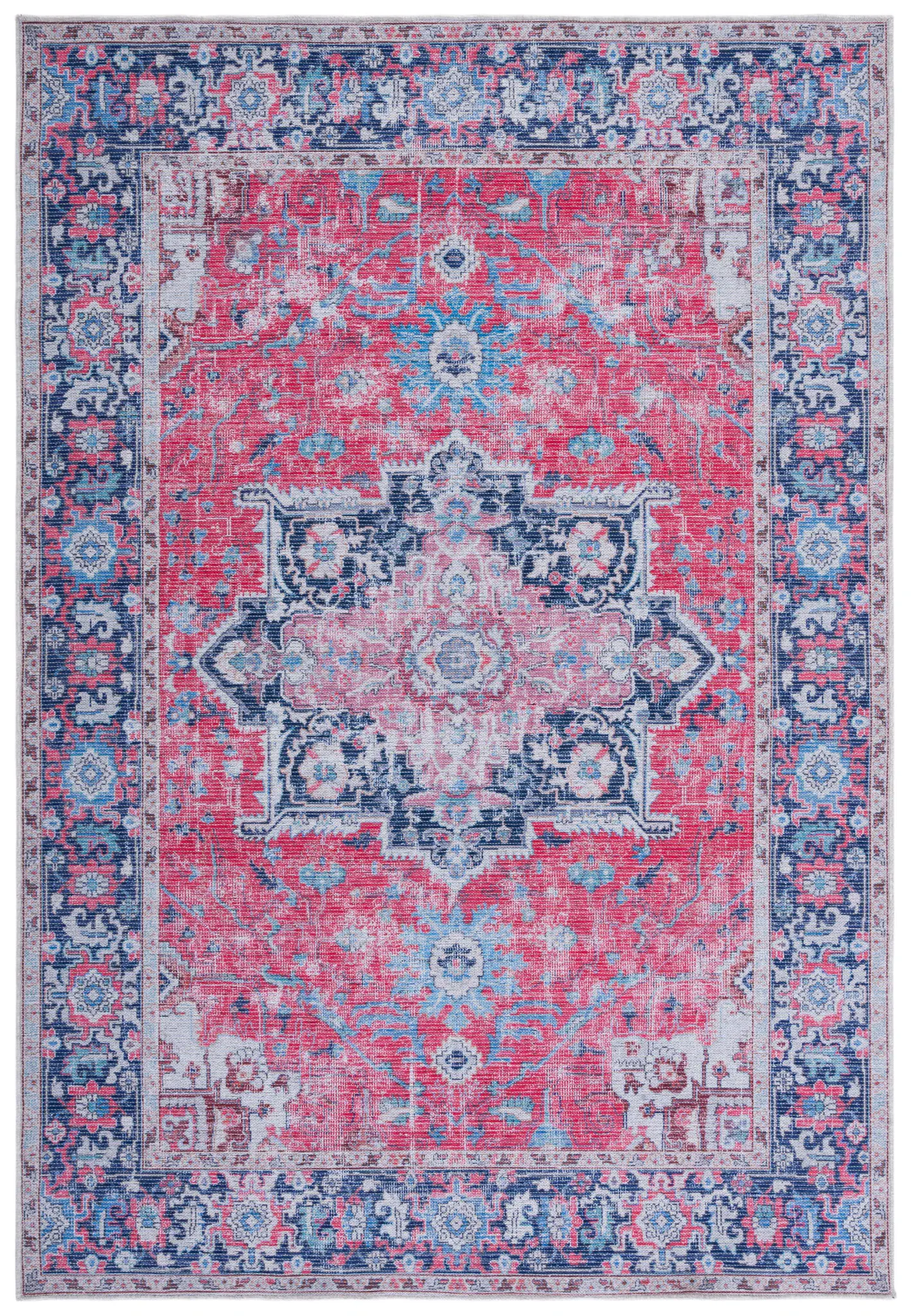 Serapi Stepped Medallion Washable Rug