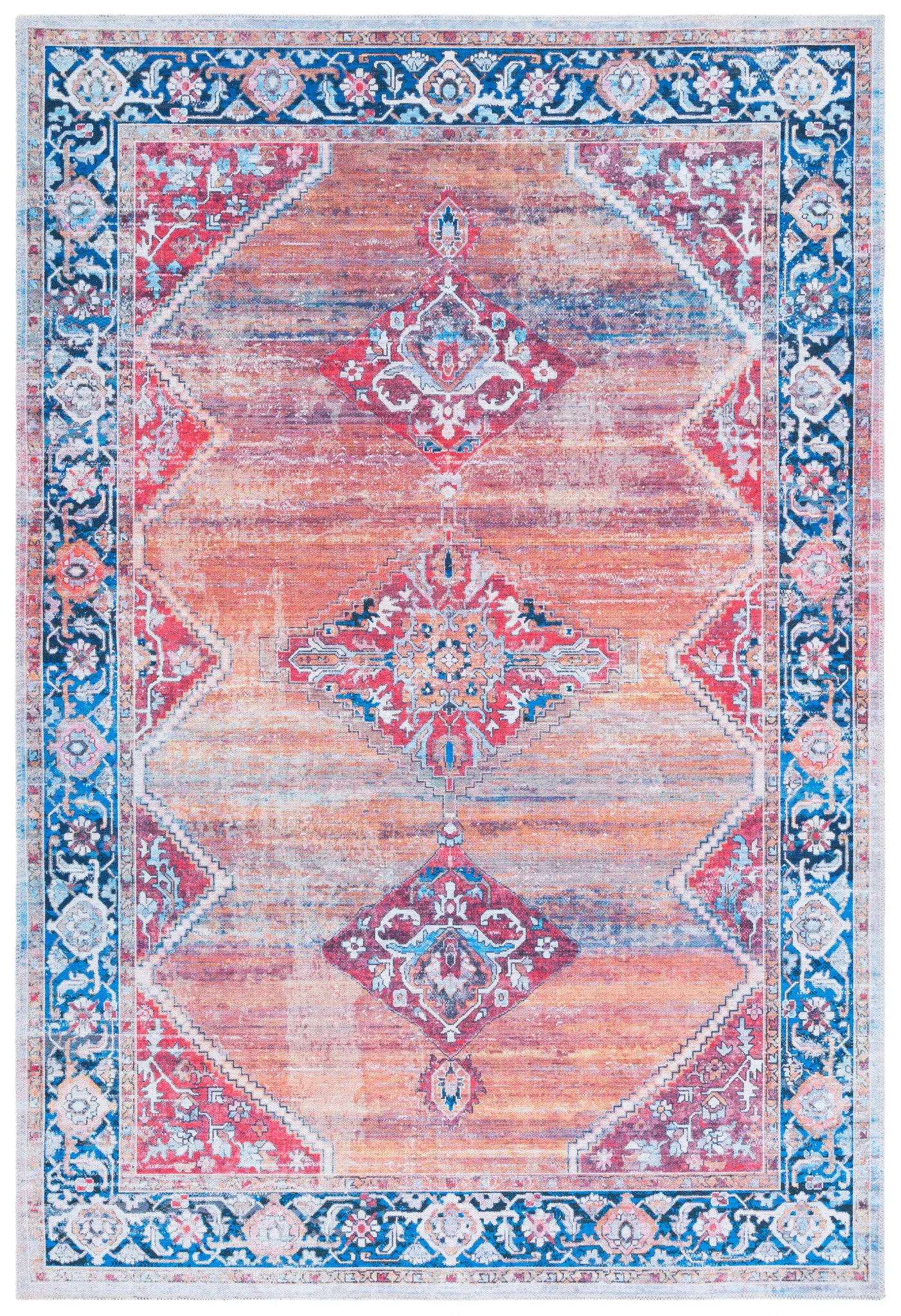 Serapi Bohemian Medallion Washable Rug
