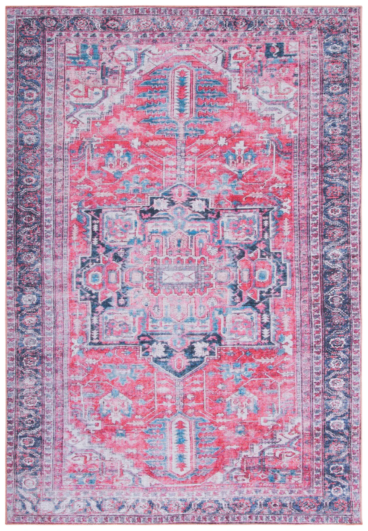 Serapi Vintage Medallion Washable Rug