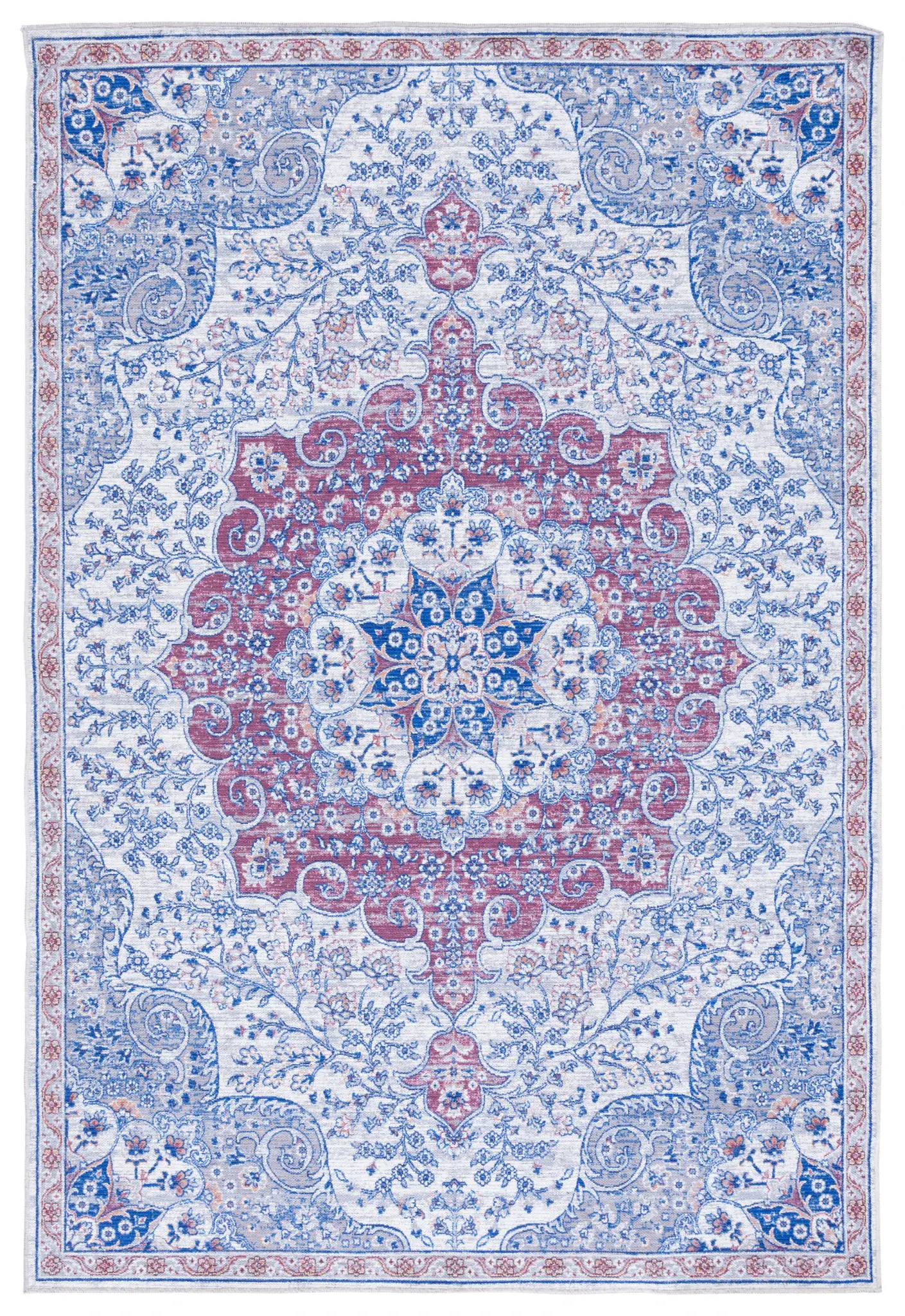 Serapi Arabesque Medallion Washable Rug