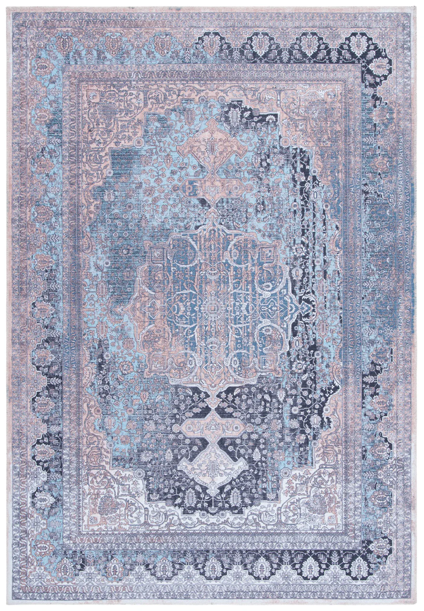 Serapi Traditional Medallion Washable Rug