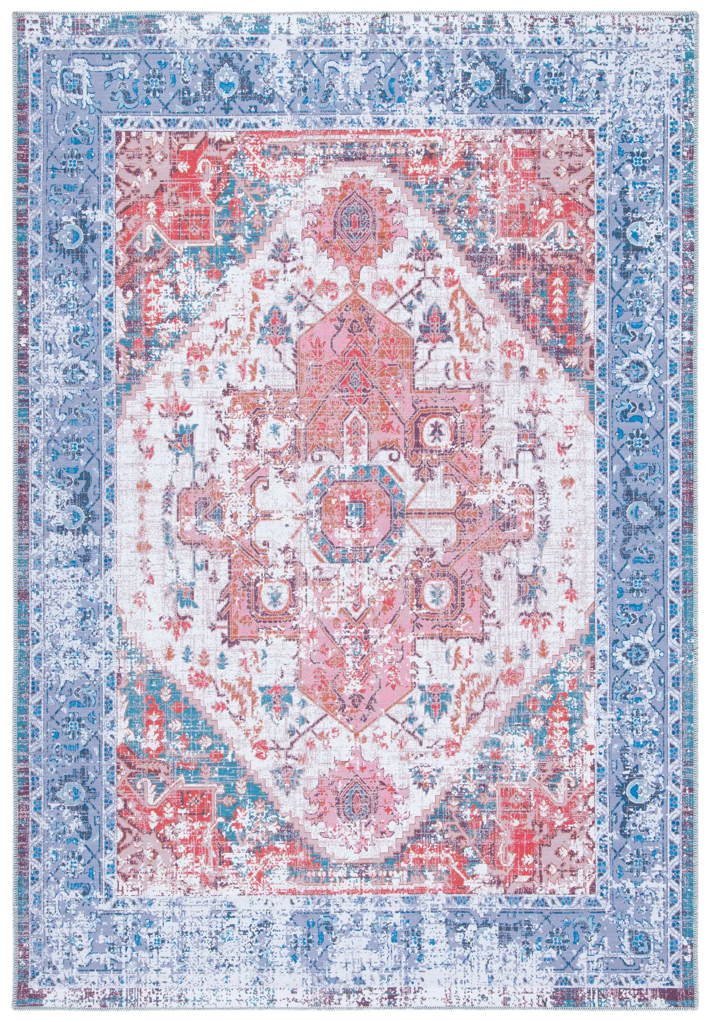 Serapi Tribal Octagon Medallion Washable Rug
