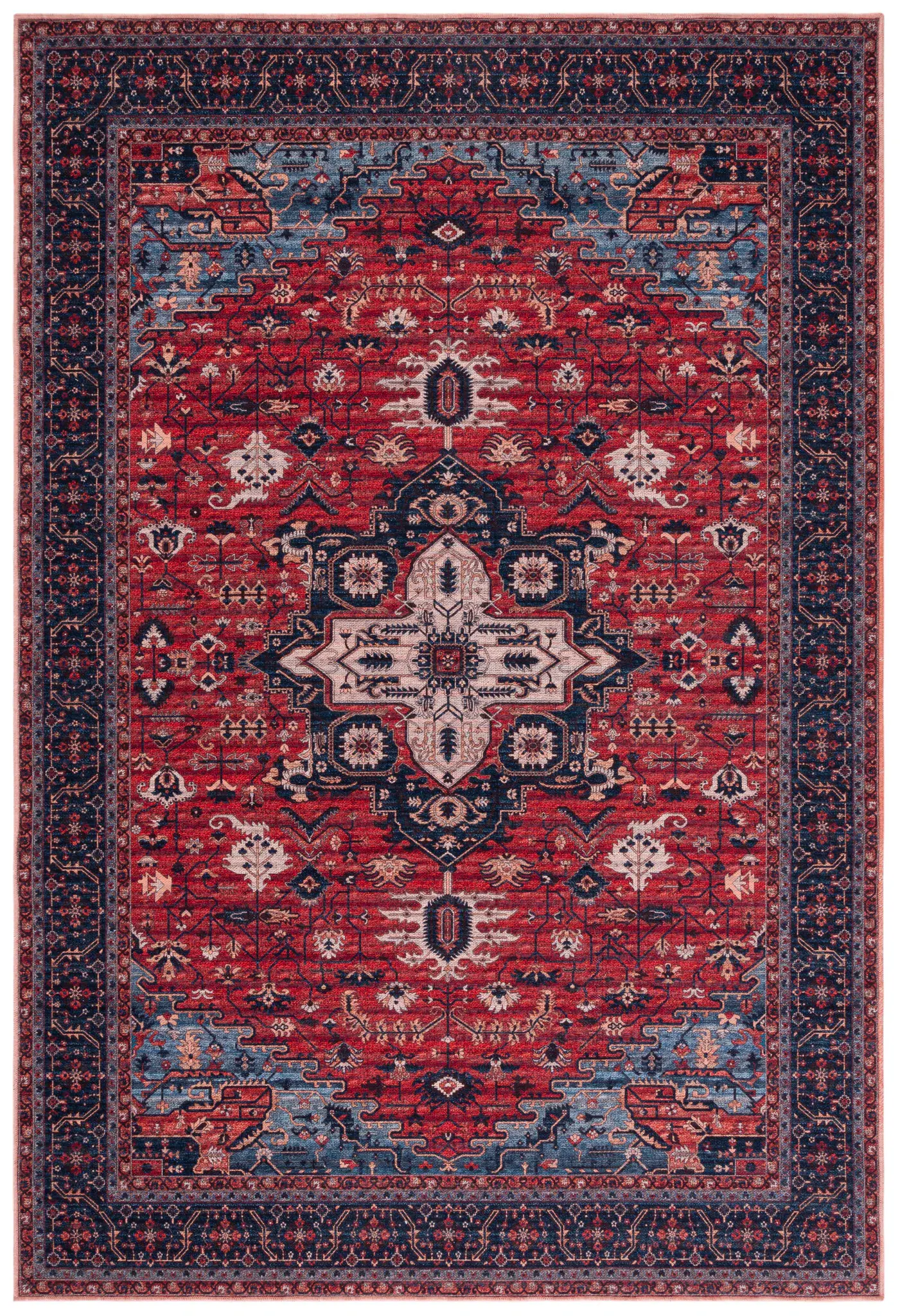 Serapi Tribal Medallion Washable Rug