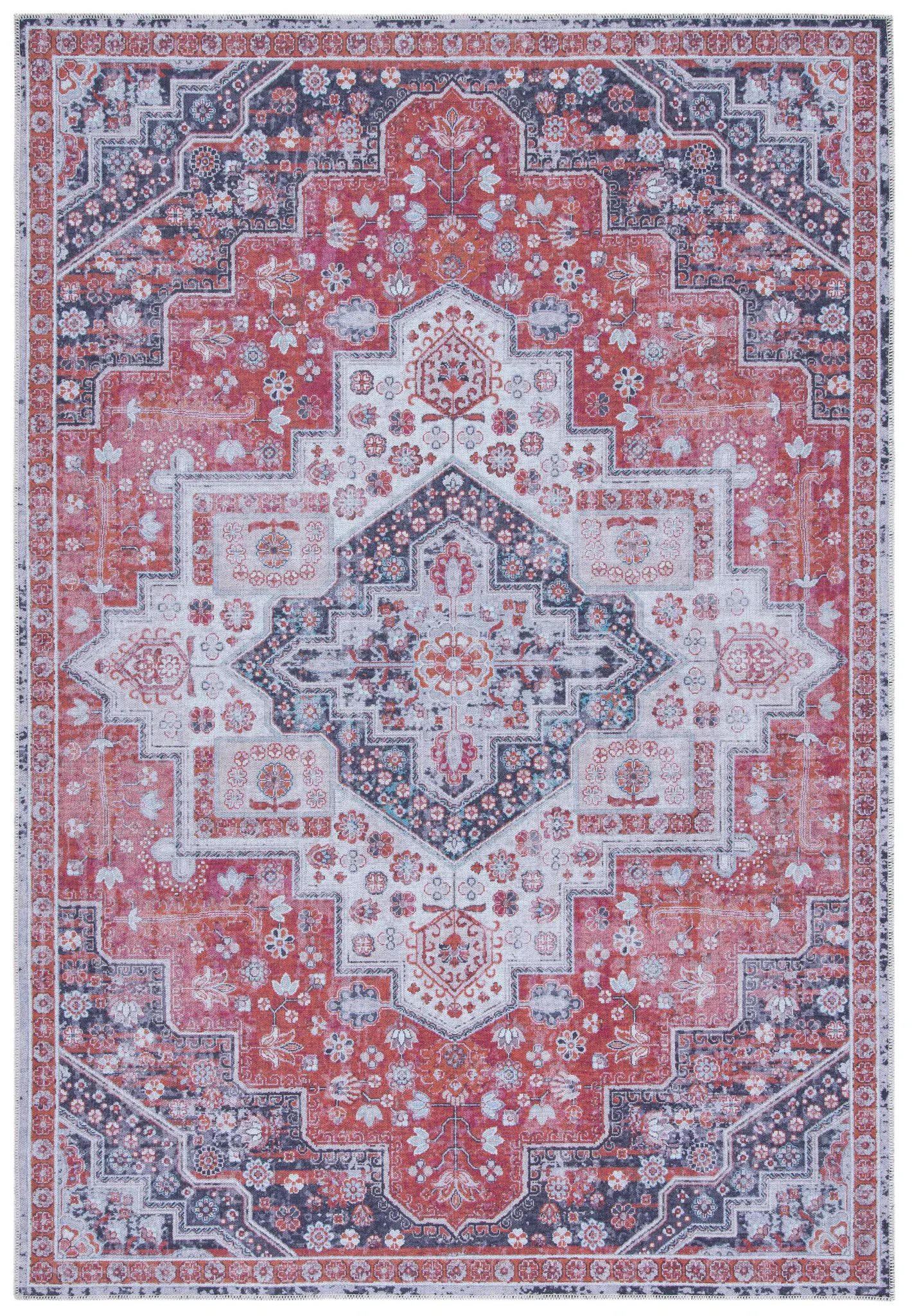 Serapi Nested Medallion Washable Rug