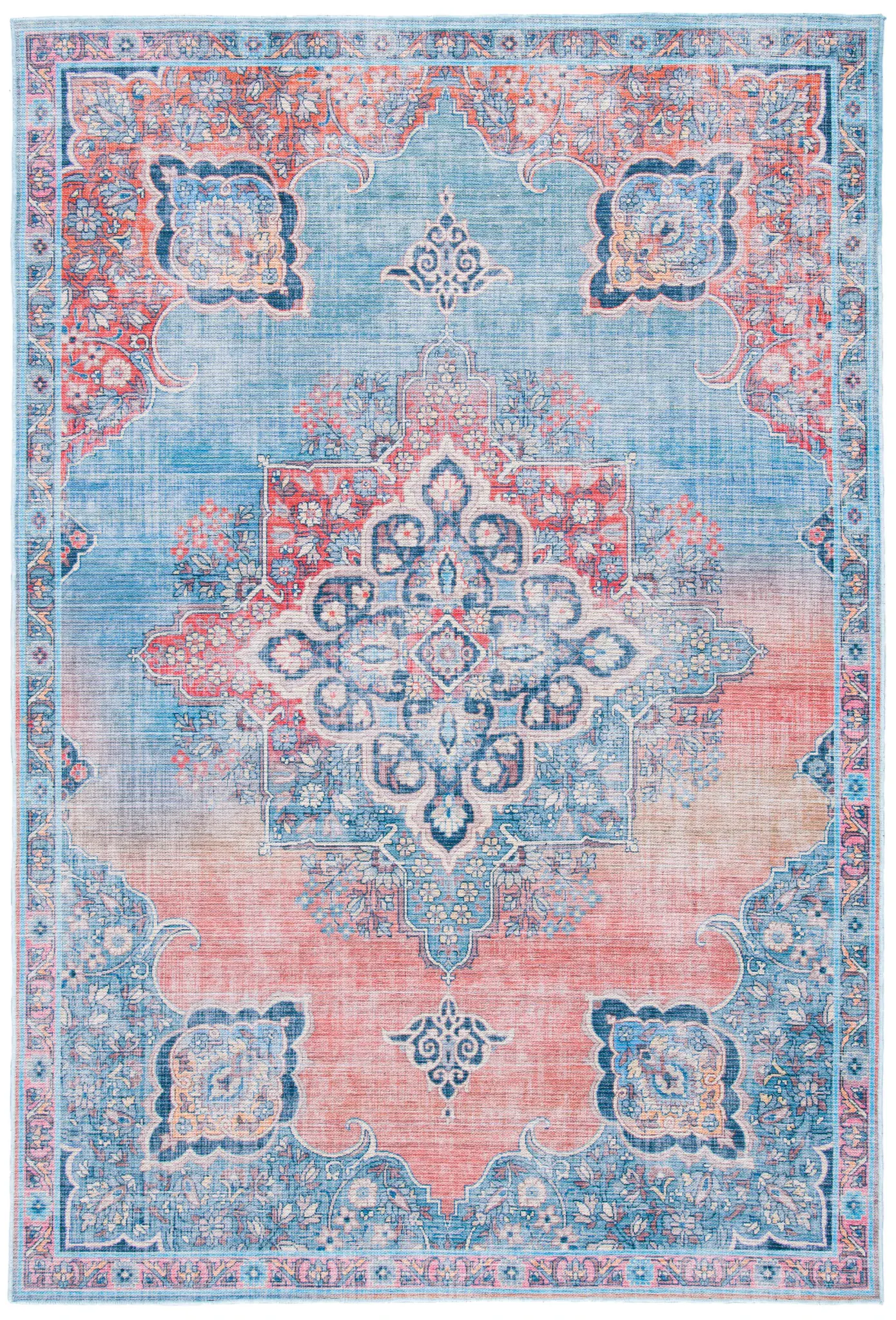 Serapi Medallion Washable Rug