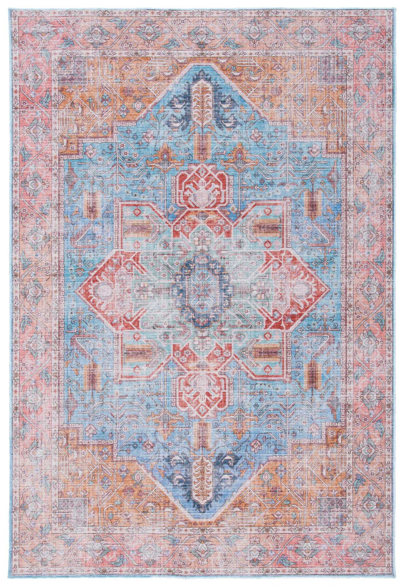 Serapi Geometric Star Medallion Washable Rug