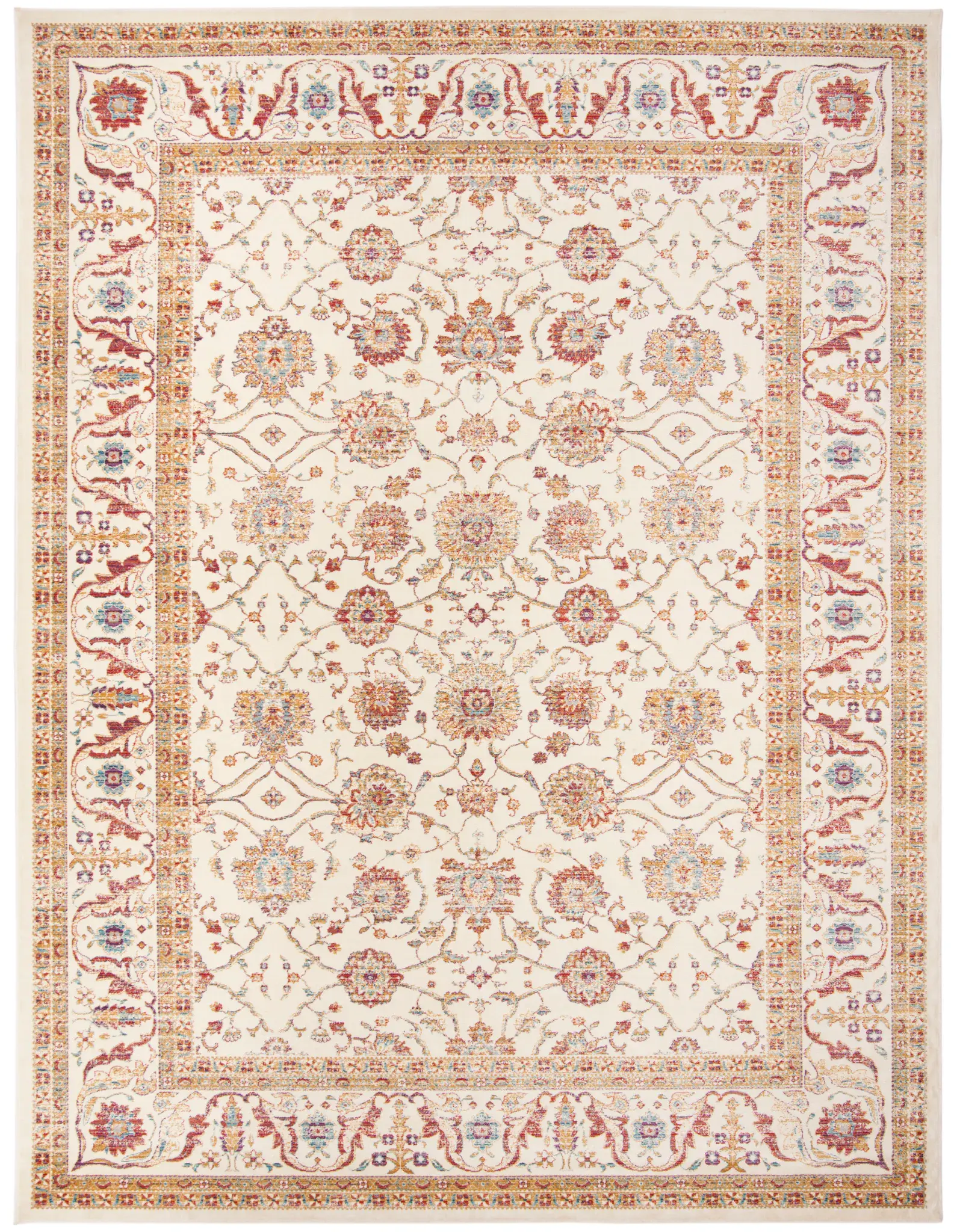 Sevilla Floral Arabesque Viscose Rug