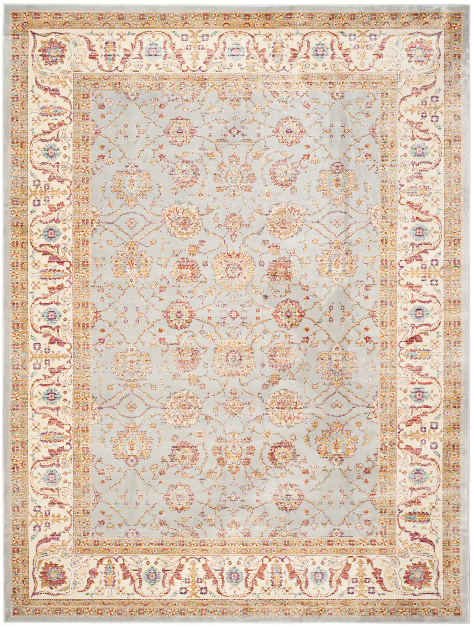 Sevilla Floral Arabesque Viscose Rug