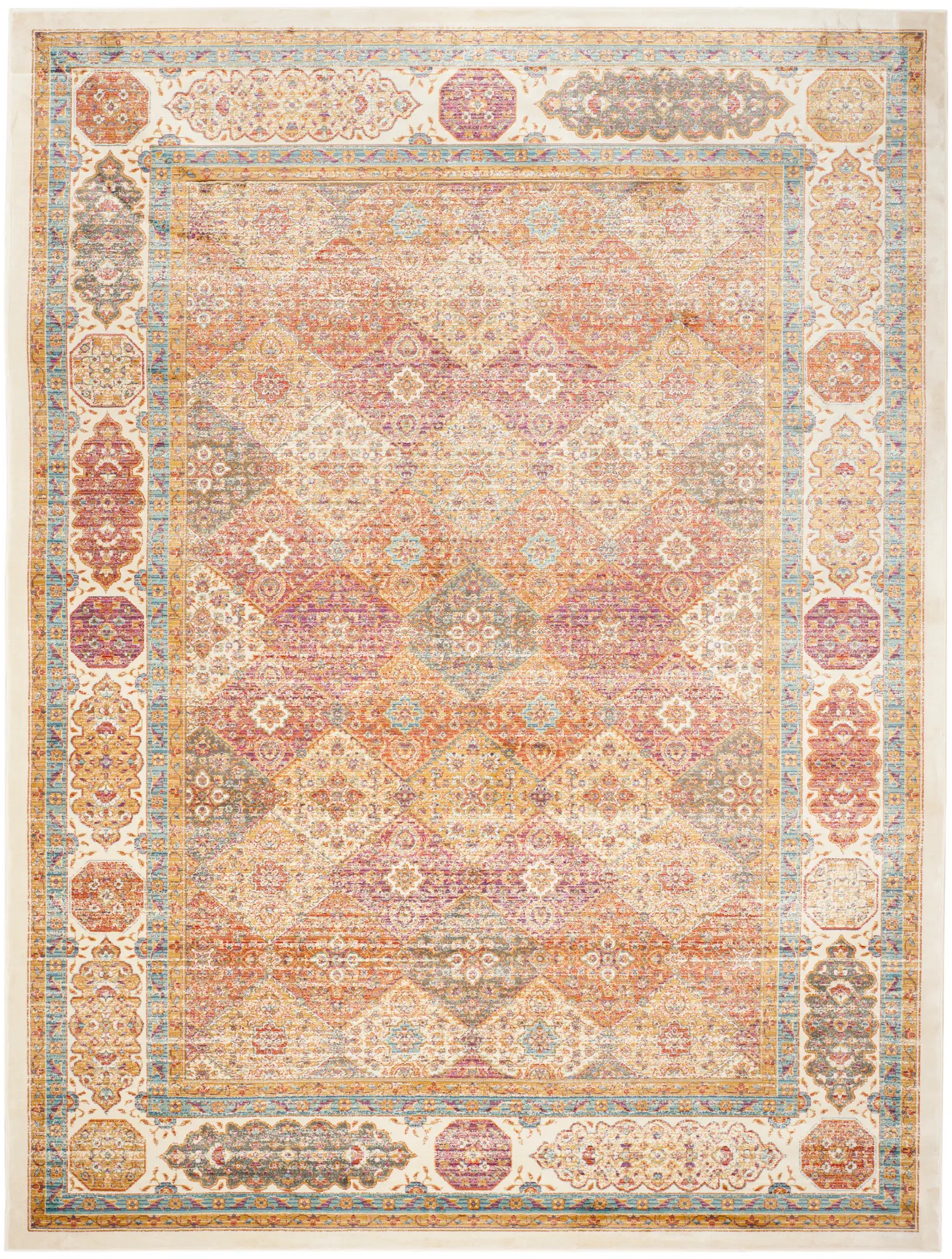 Sevilla Diamond Grid Viscose Rug