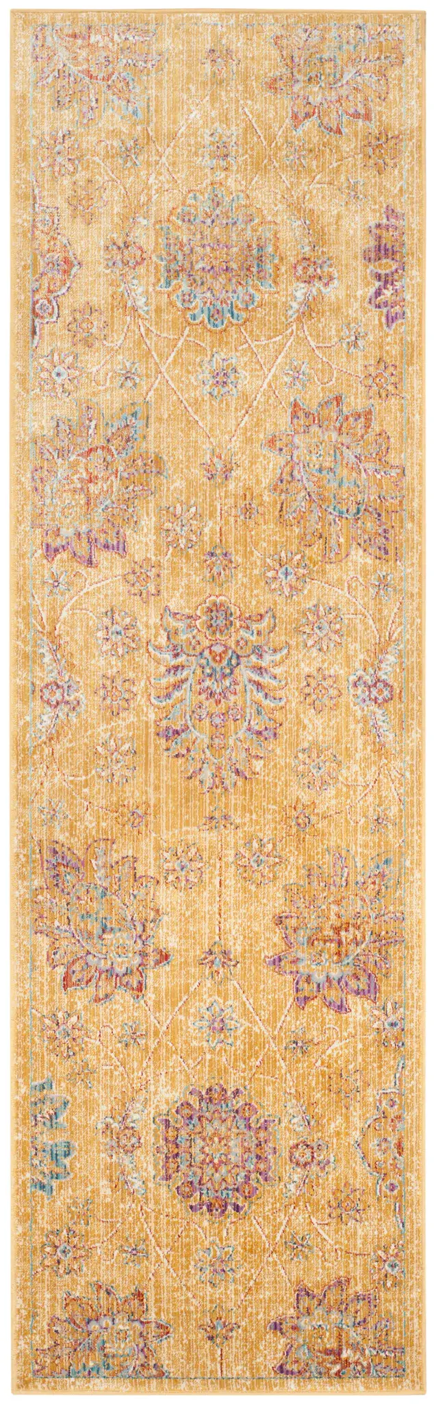 Sevilla Bohemian Distressed Floral Viscose Rug