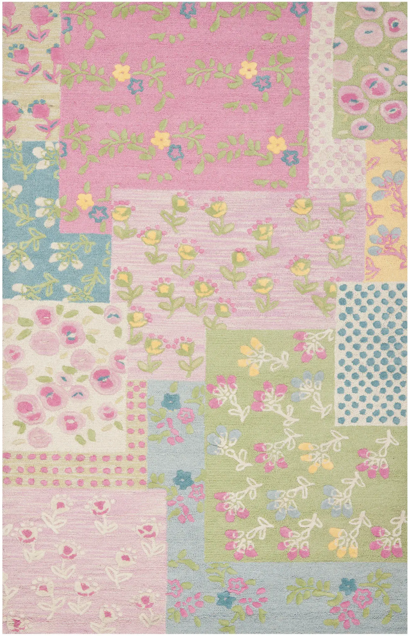 Safavieh Kids Floral Patchwork Hand-Tufted Wool Rug