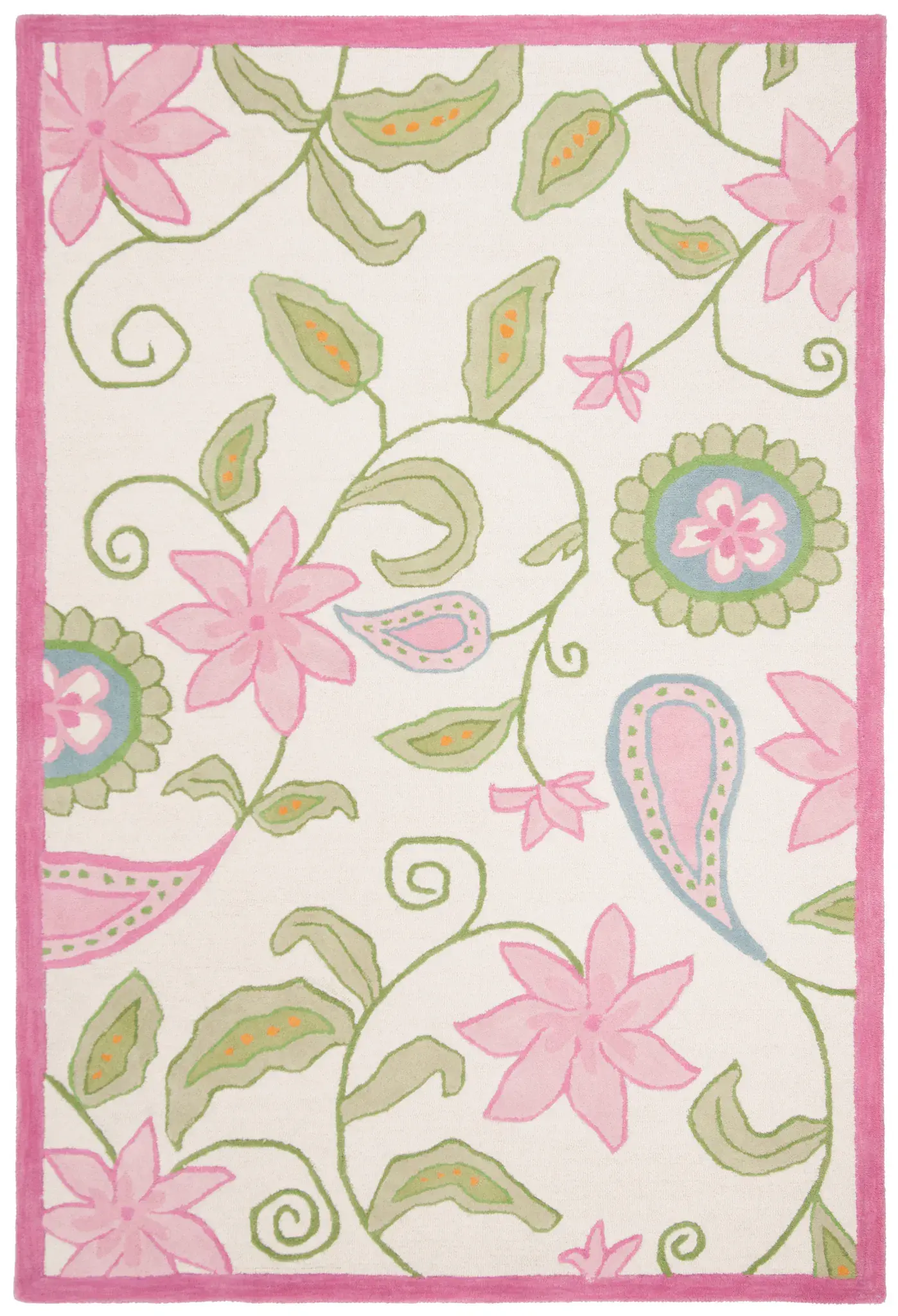 Safavieh Kids Floral Paisley Hand-Tufted Wool Rug
