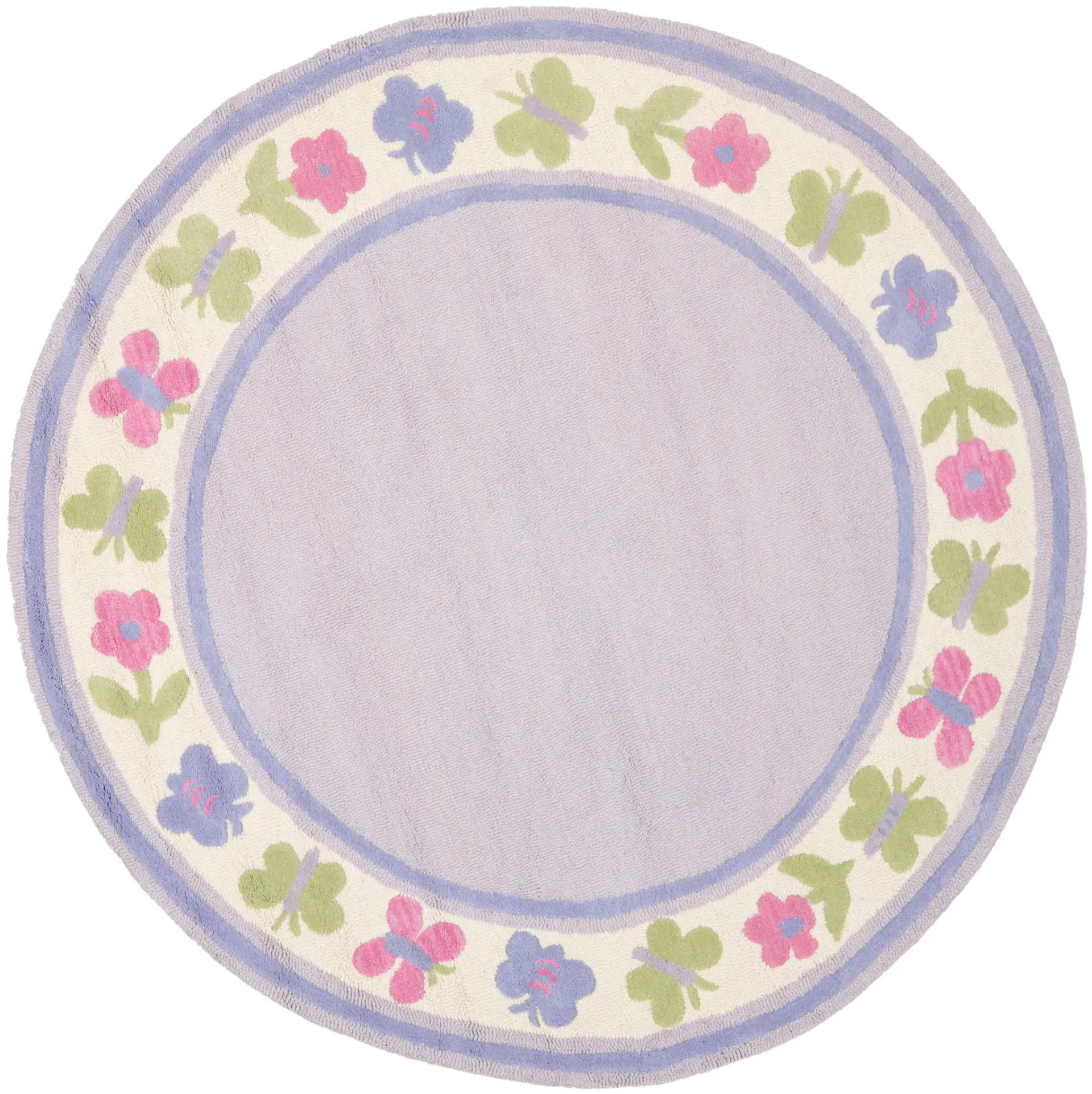 Safavieh Kids Butterfly Border Hand-Tufted Wool Rug