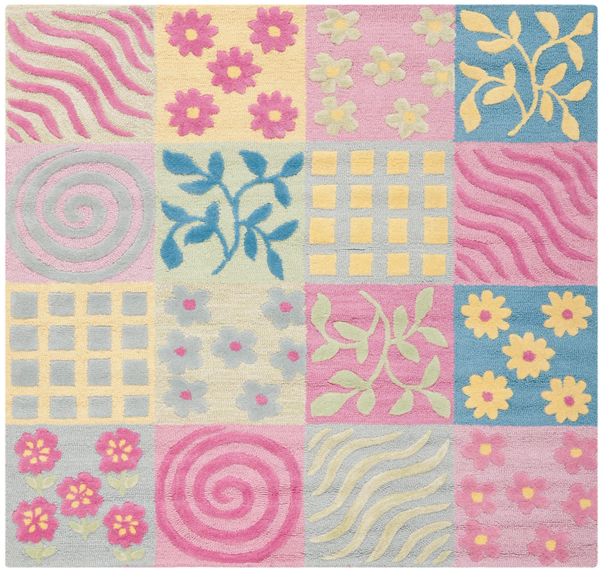 Safavieh Kids Patchwork Hand-Tufted Wool Rug