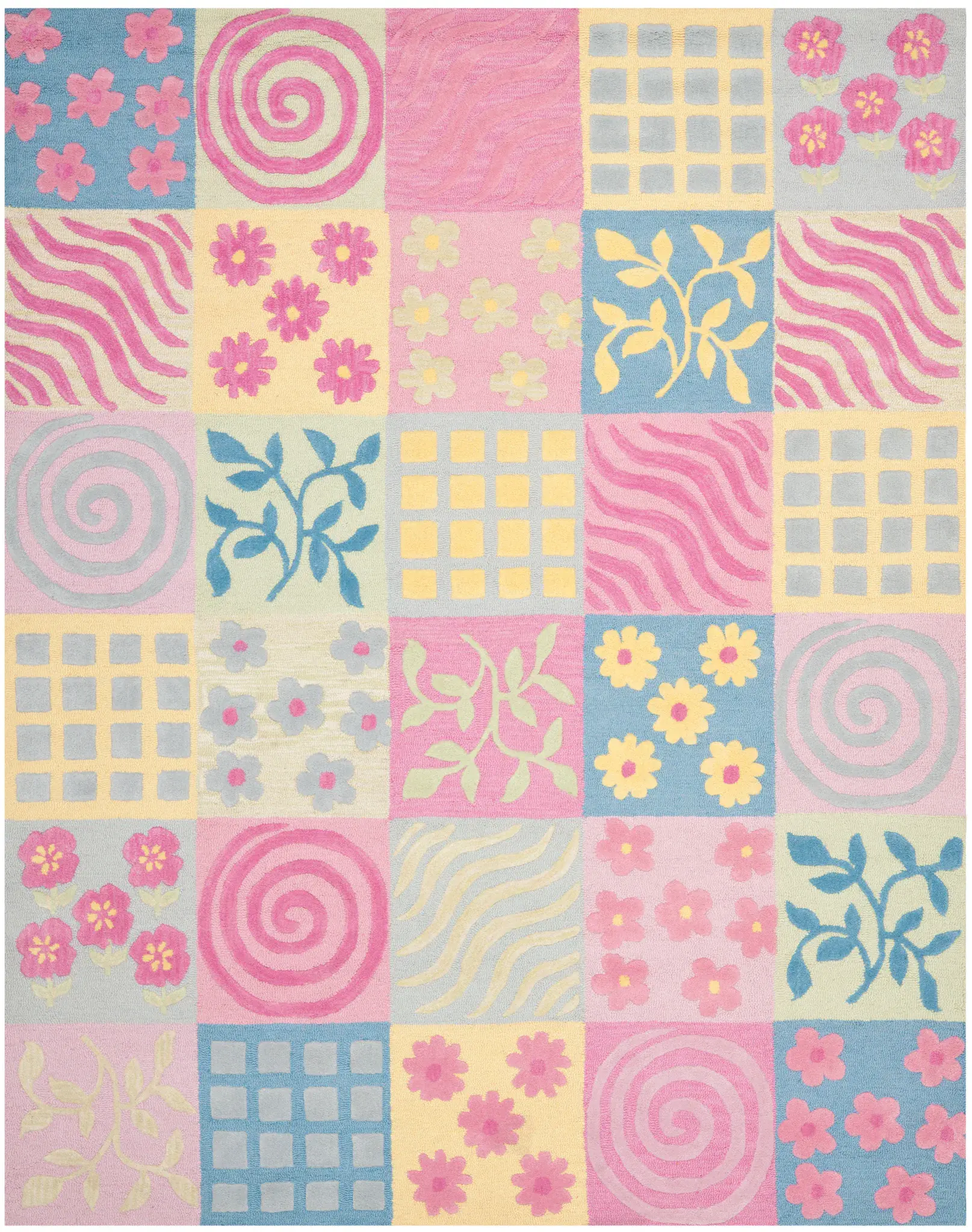 Safavieh Kids Patchwork Hand-Tufted Wool Rug