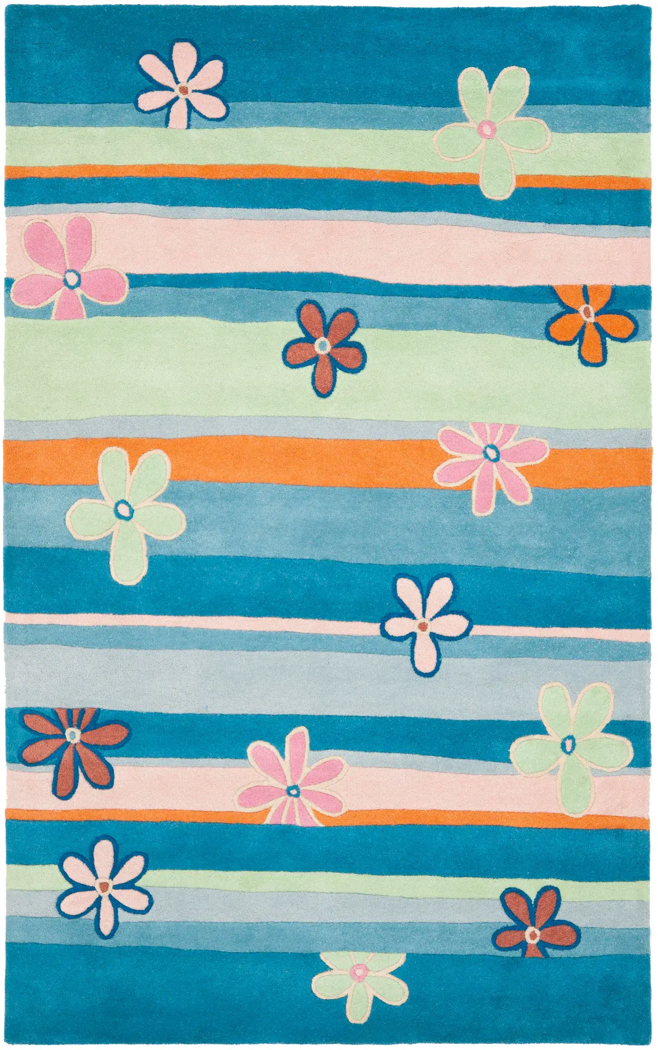 Safavieh Kids Daisy Stripe Hand-Tufted Wool Rug