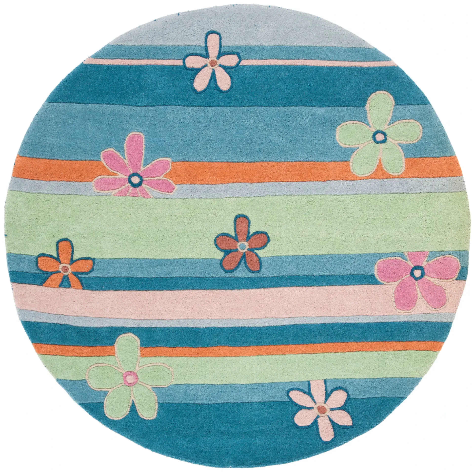 Safavieh Kids Daisy Stripe Hand-Tufted Wool Rug