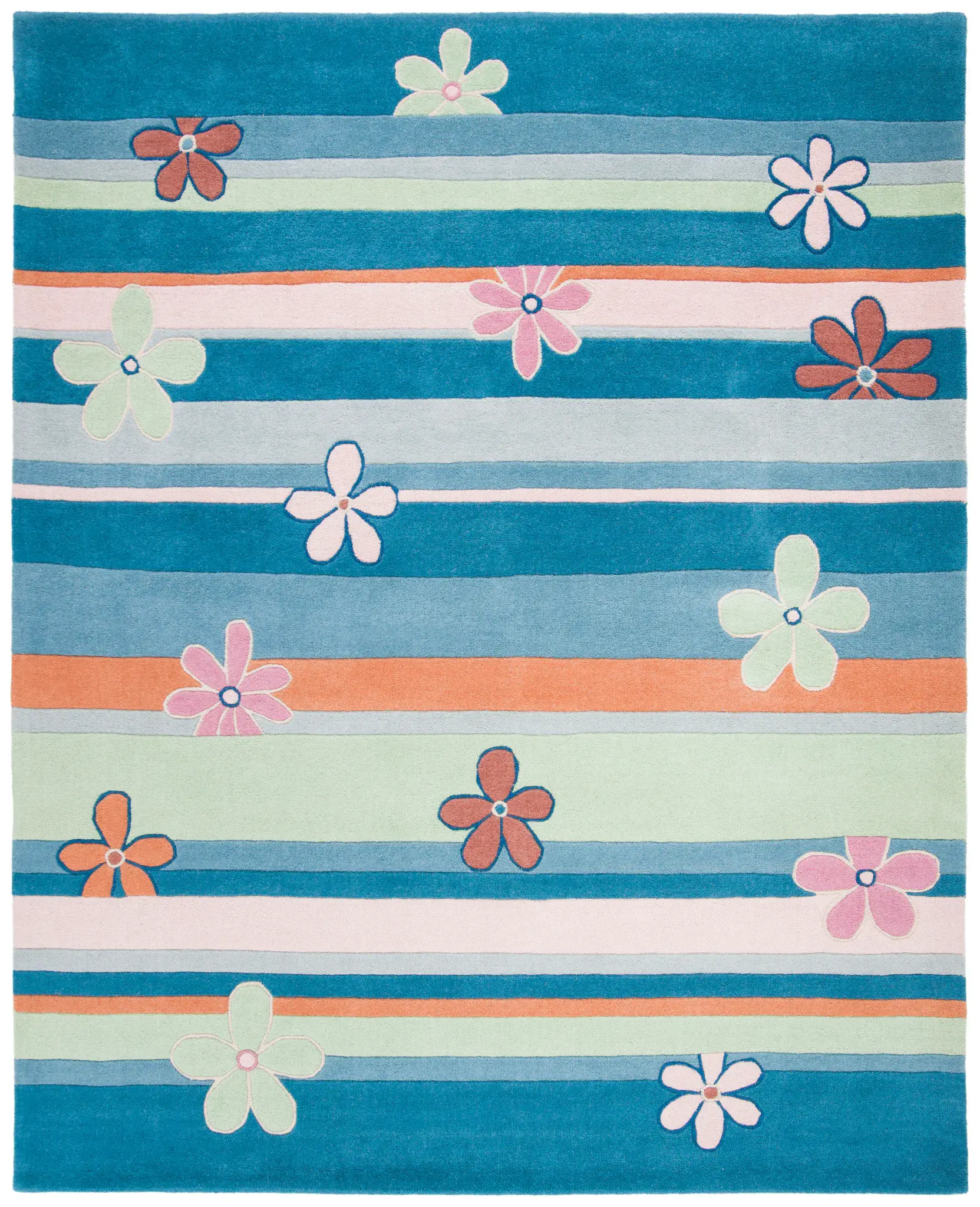 Safavieh Kids Daisy Stripe Hand-Tufted Wool Rug
