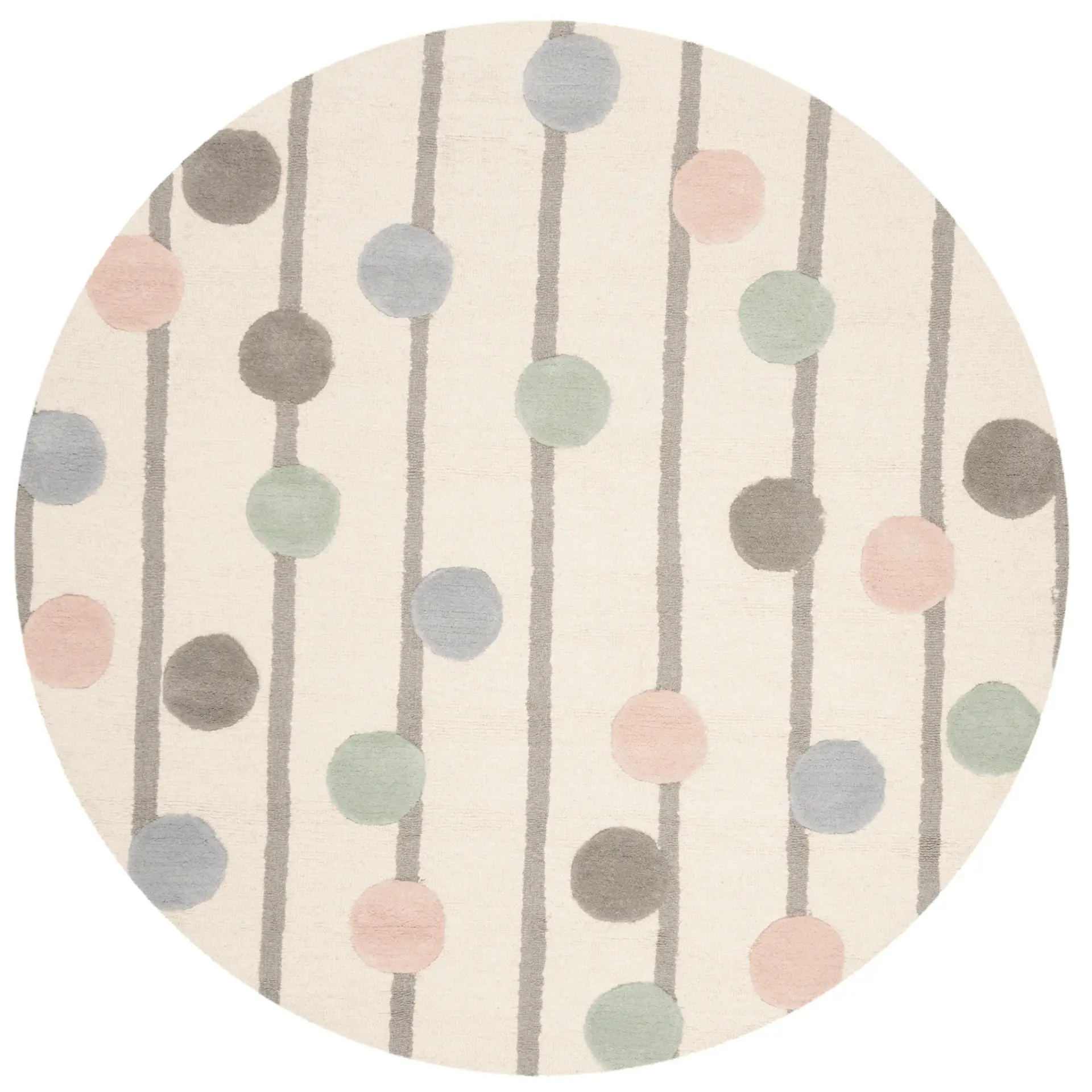 Safavieh Kids Dotted Stripe Hand-Tufted Wool Rug