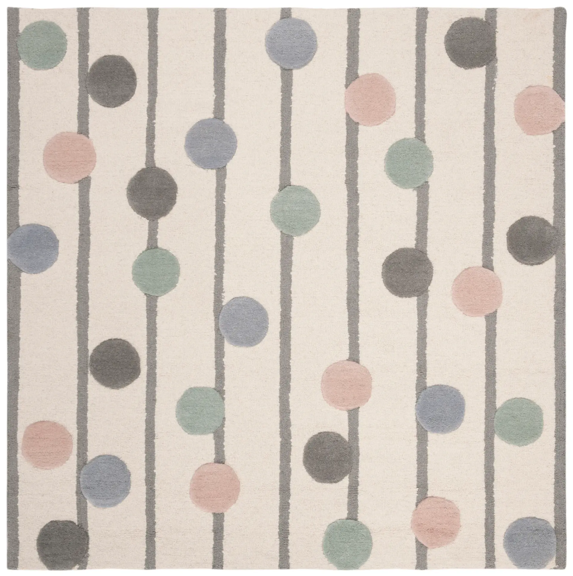 Safavieh Kids Dotted Stripe Hand-Tufted Wool Rug