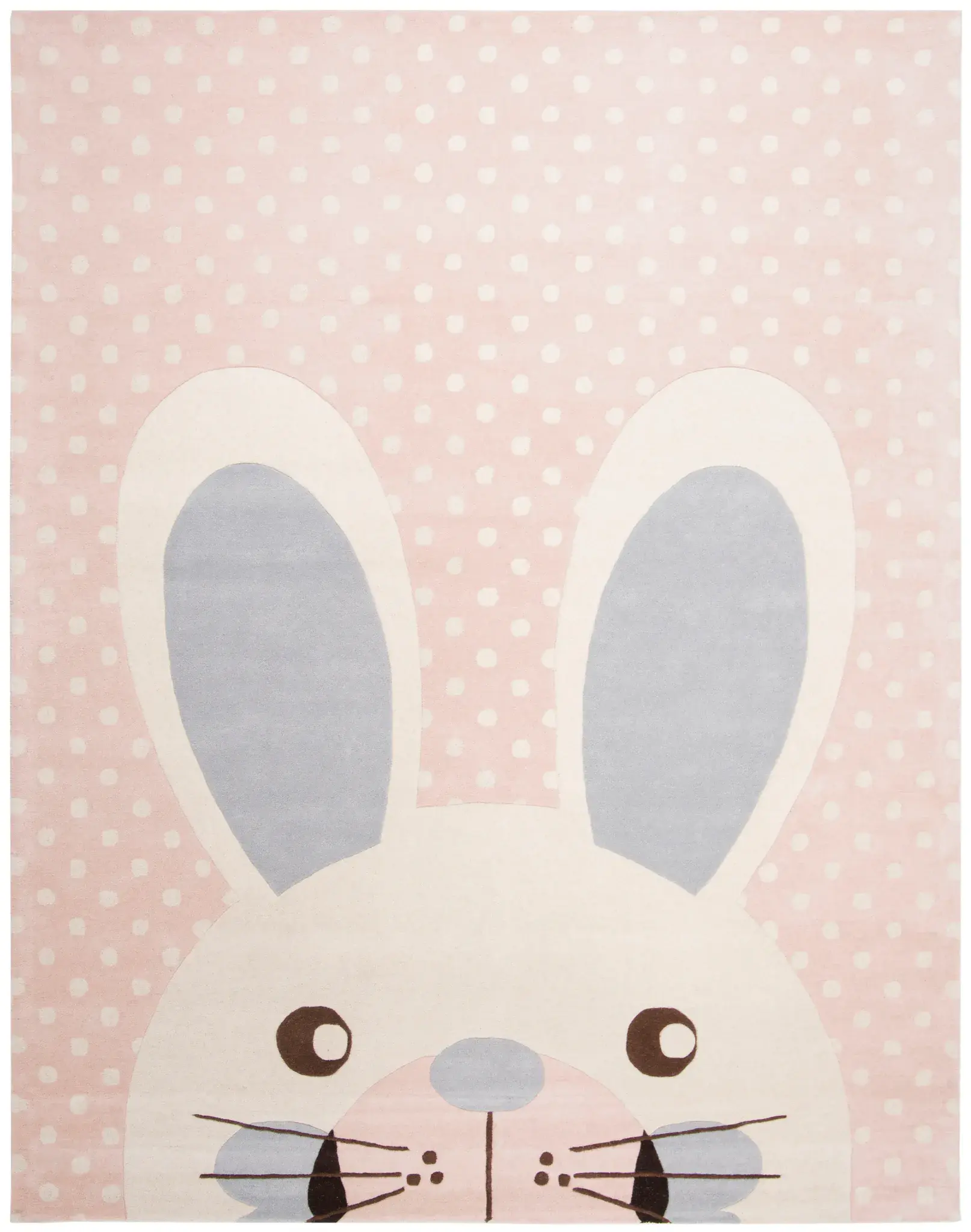 Safavieh Kids Rabbit And Polka Dot Hand-Tufted Wool Rug