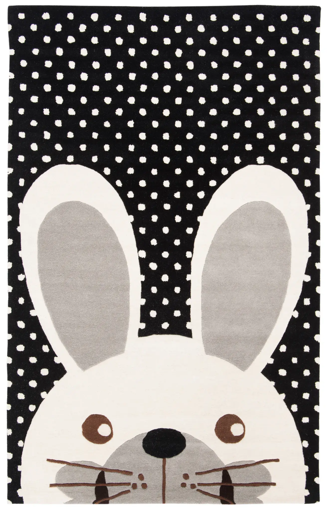 Safavieh Kids Rabbit And Polka Dot Hand-Tufted Wool Rug