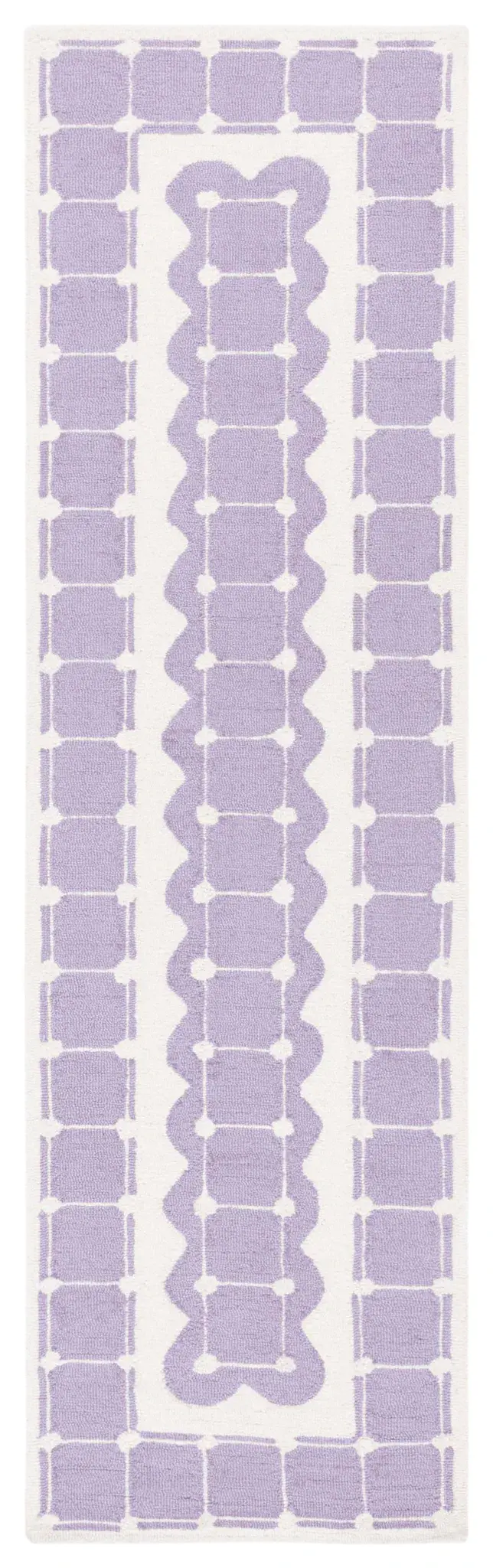 Safavieh Kids Scalloped Grid Hand-Tufted Wool Rug