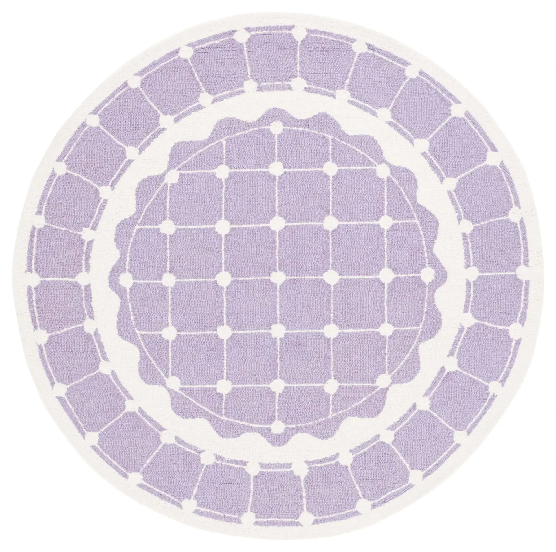 Safavieh Kids Scalloped Grid Hand-Tufted Wool Rug