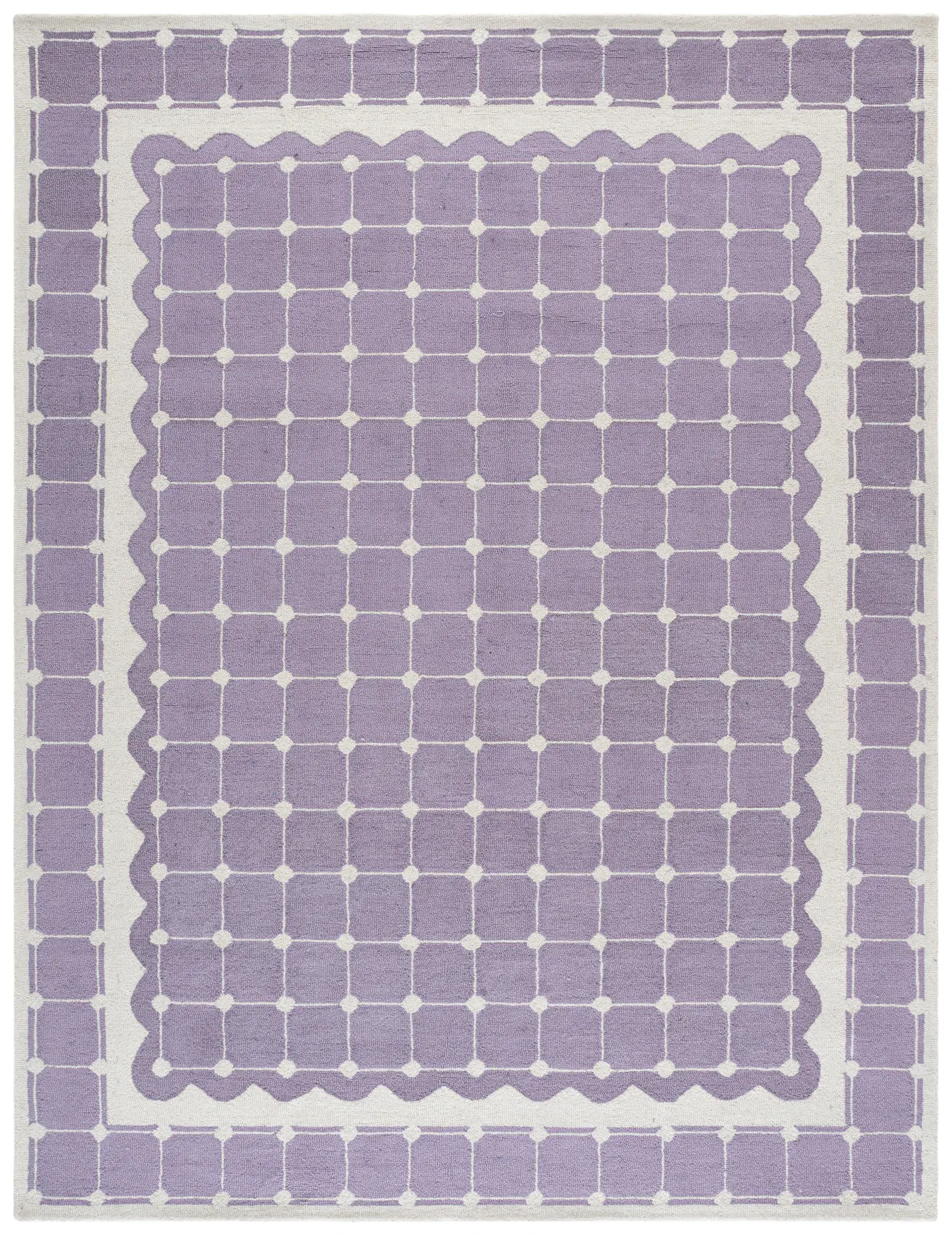 Safavieh Kids Scalloped Grid Hand-Tufted Wool Rug