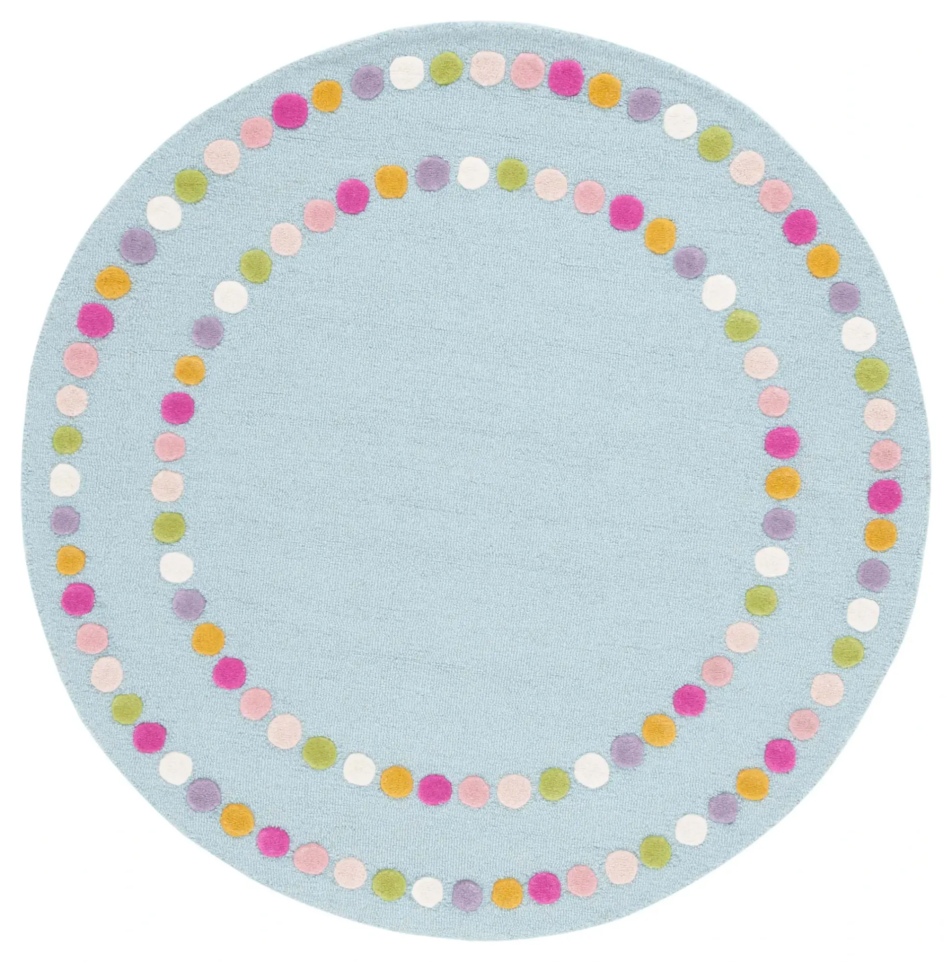 Safavieh Kids Double Dotted Border Hand-Tufted Wool Rug