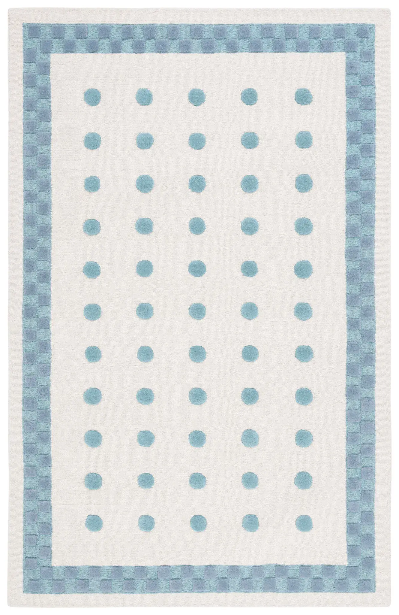 Safavieh Kids Polka Dot Bordered Hand-Tufted Wool Rug