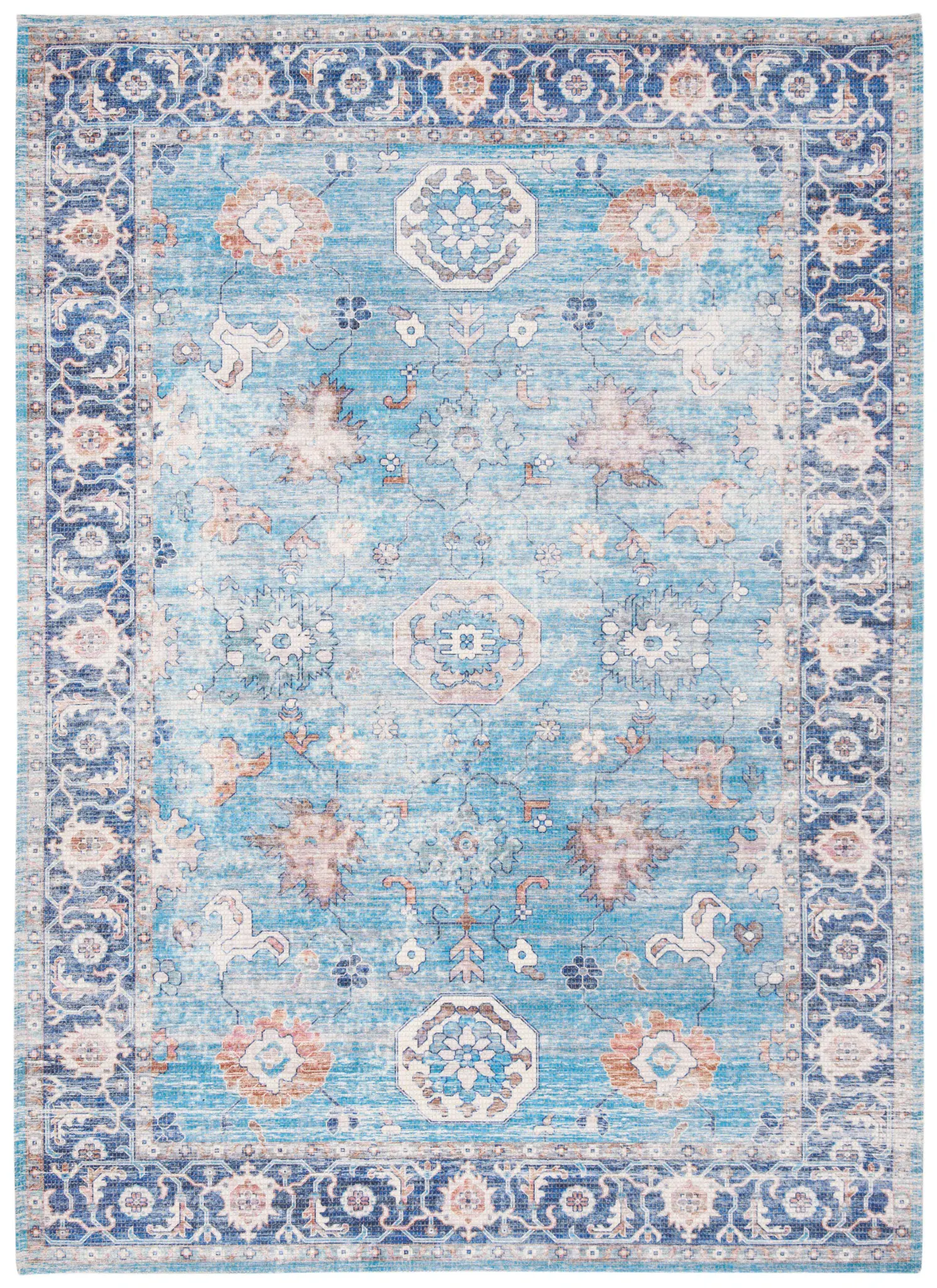 Saffron Medallion Bordered Rug