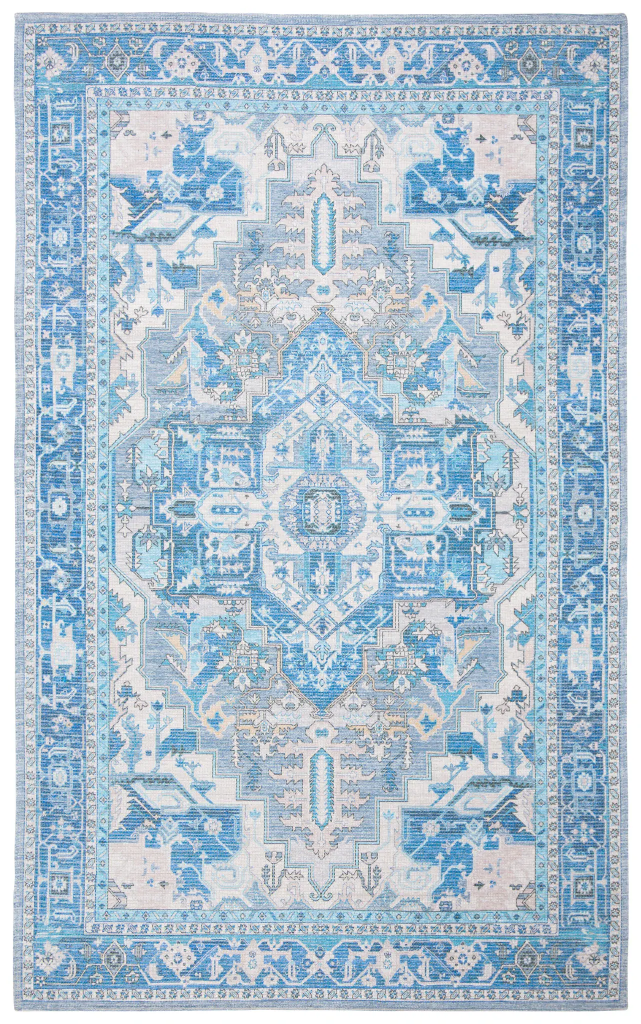 Saffron Geometric Medallion Rug